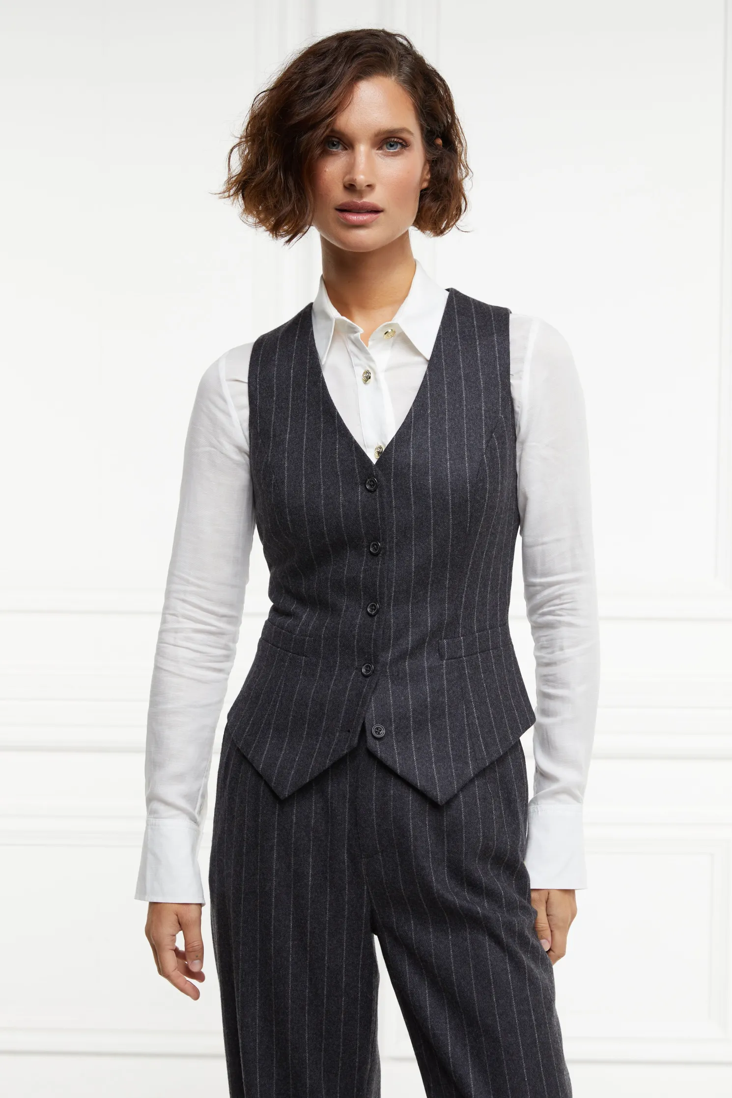 Hampton Waistcoat (Charcoal Pinstripe)