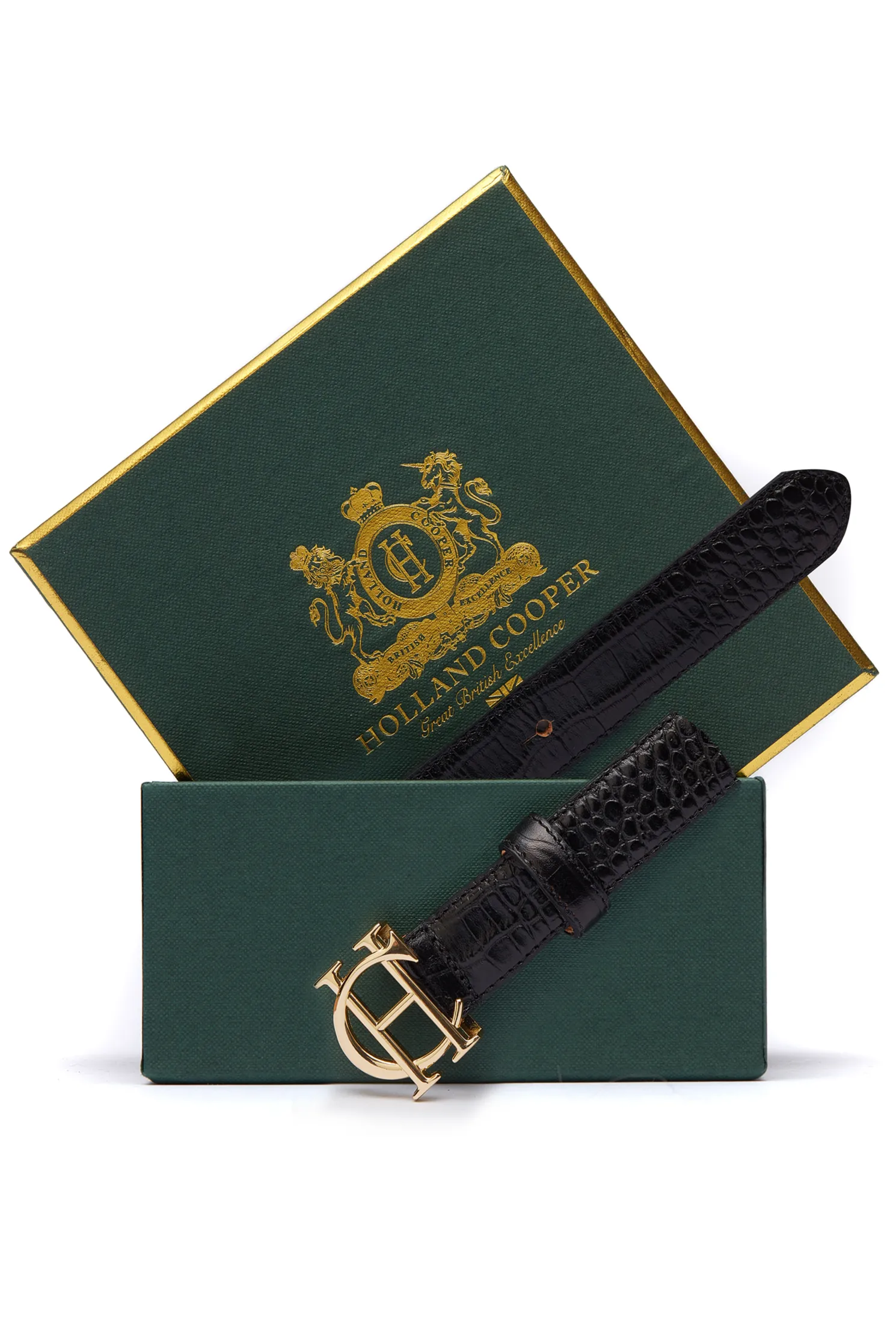 HC Classic Slim Belt (Black Croc)
