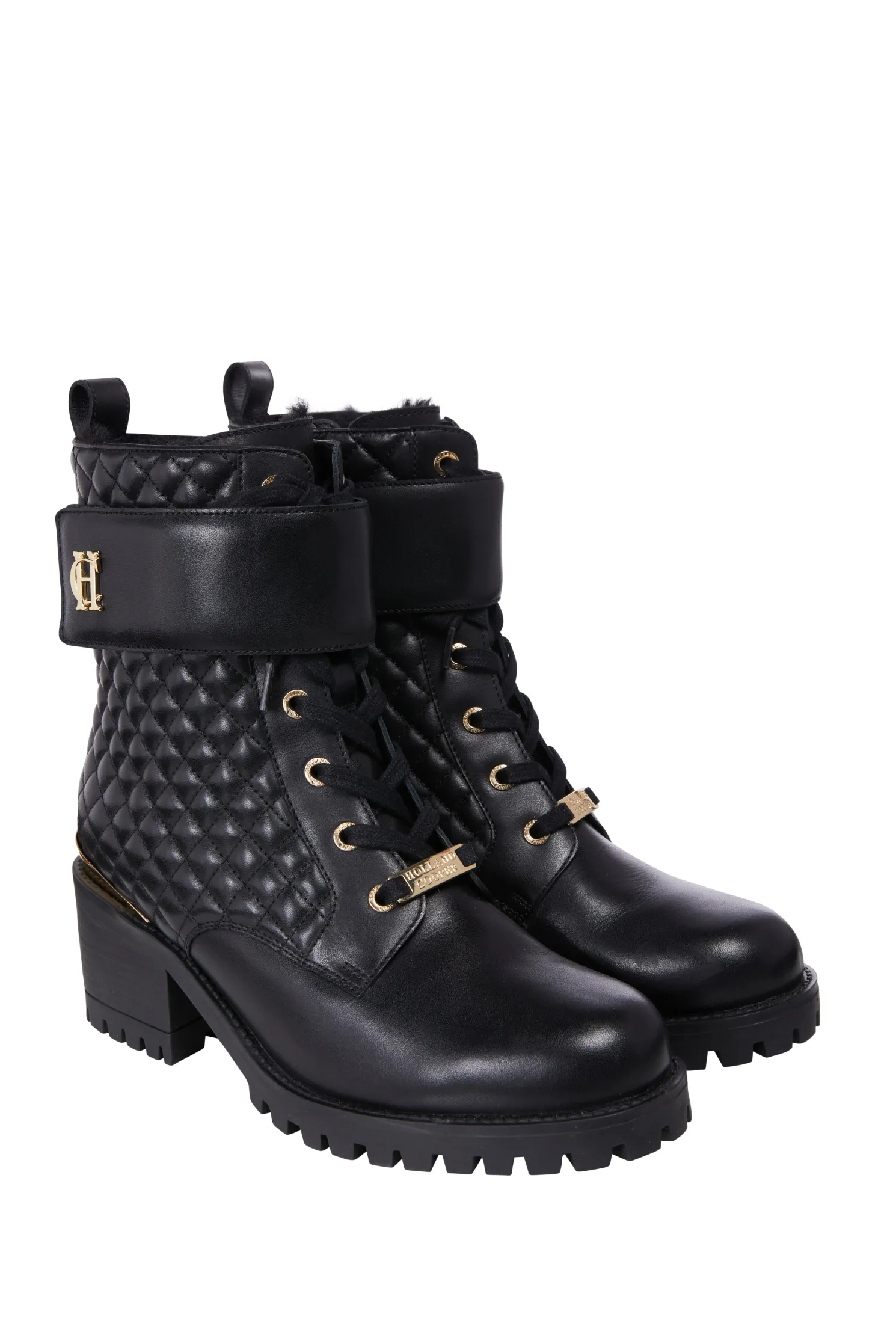 Heeled Biker Boot (Black)