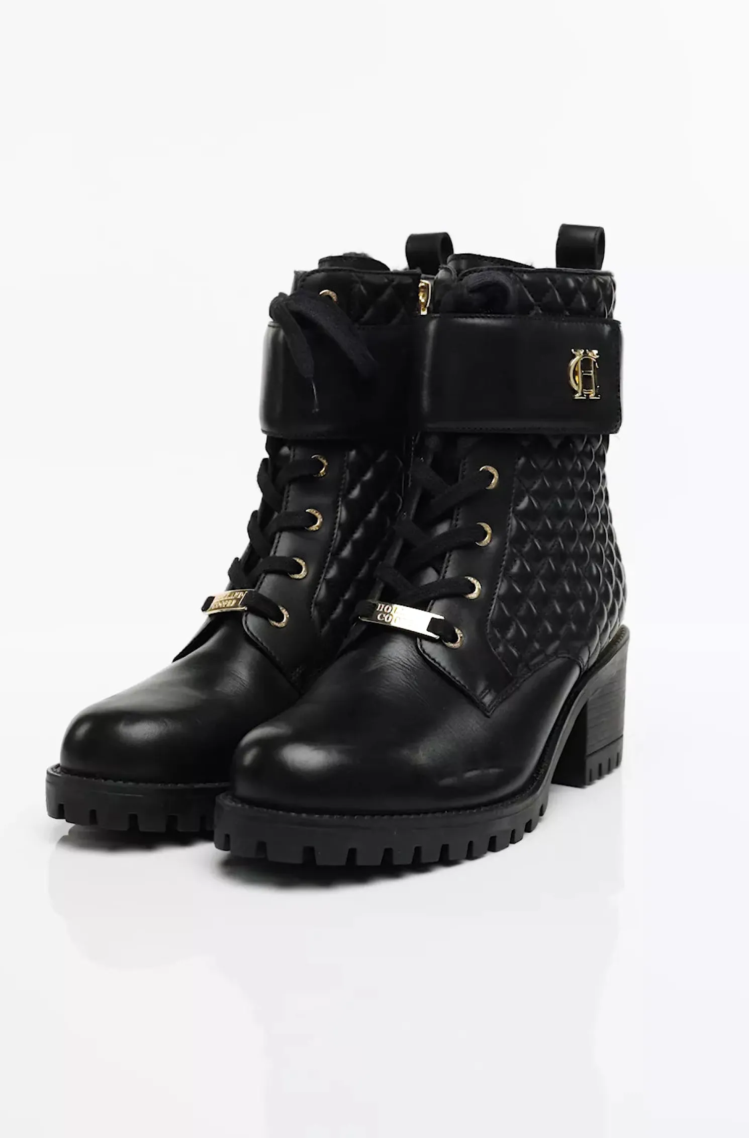 Heeled Biker Boot (Black)