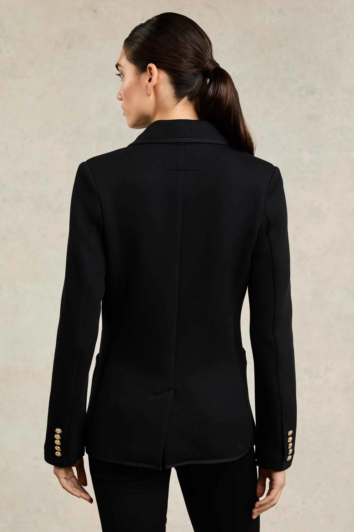 Henley Blazer (Black Black)