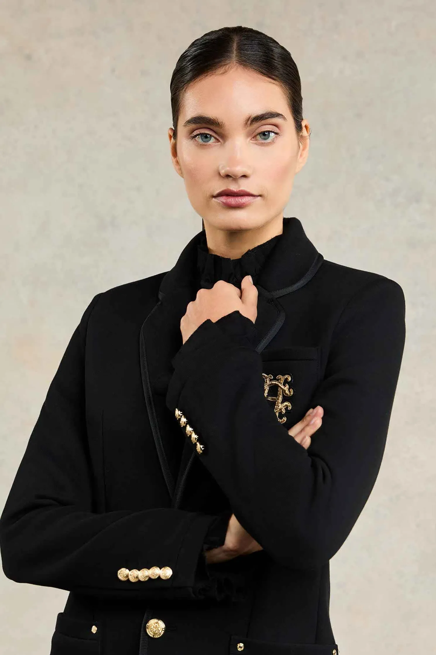Henley Blazer (Black Black)
