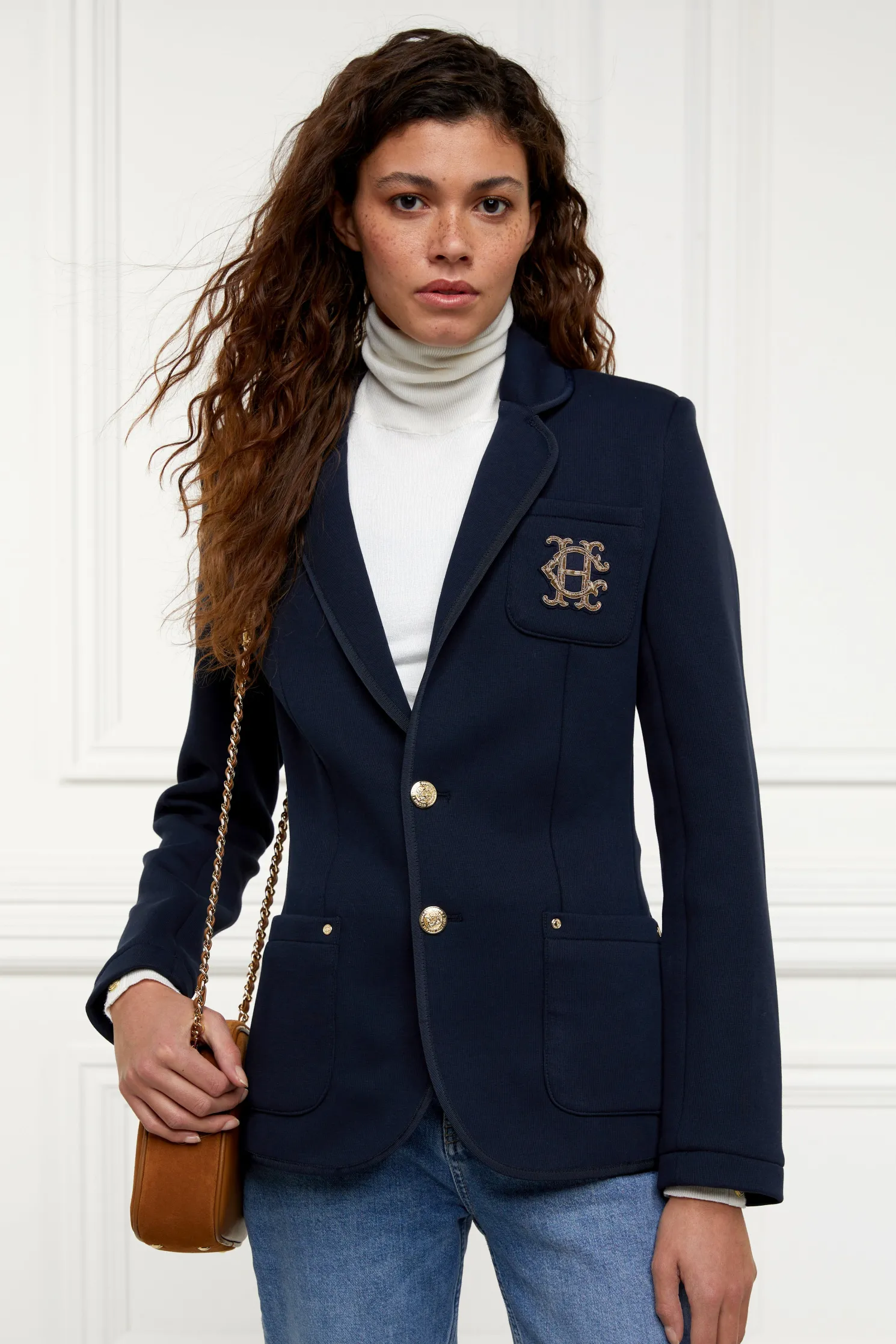 Henley Blazer (Navy Navy)