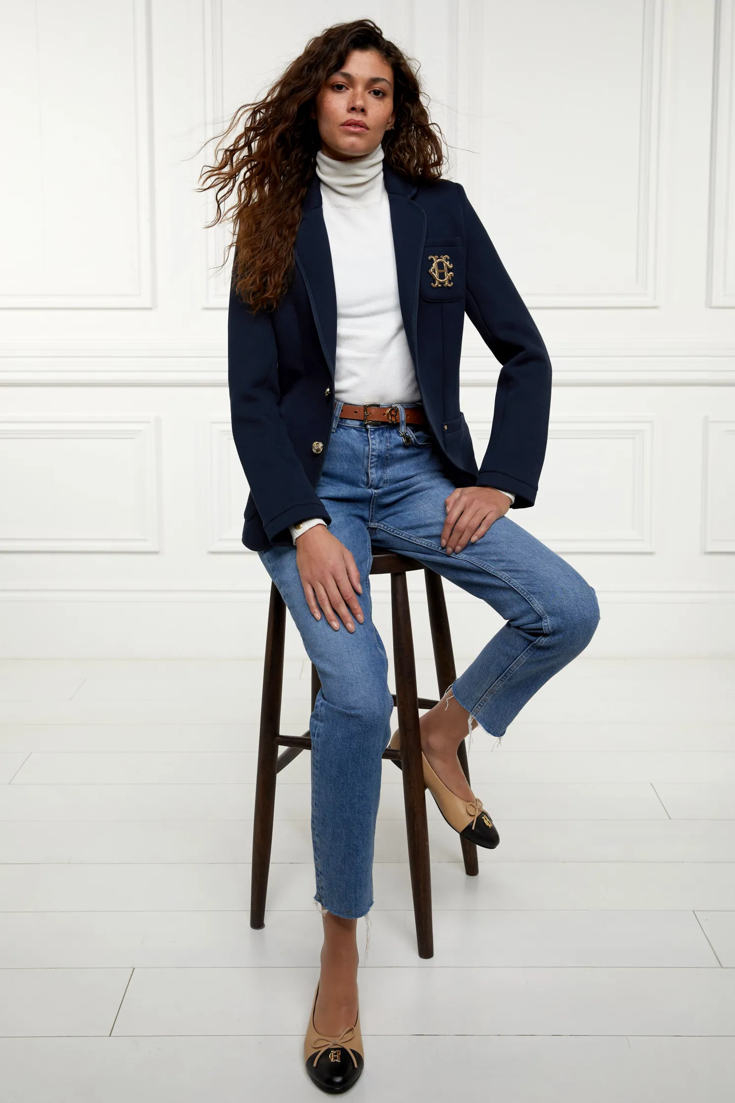 Henley Blazer (Navy Navy)