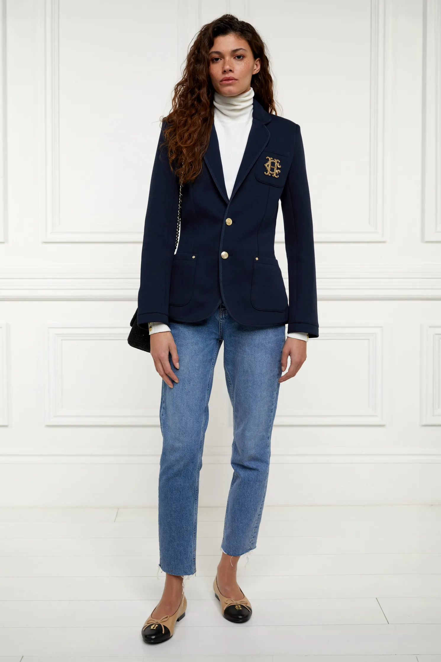 Henley Blazer (Navy Navy)