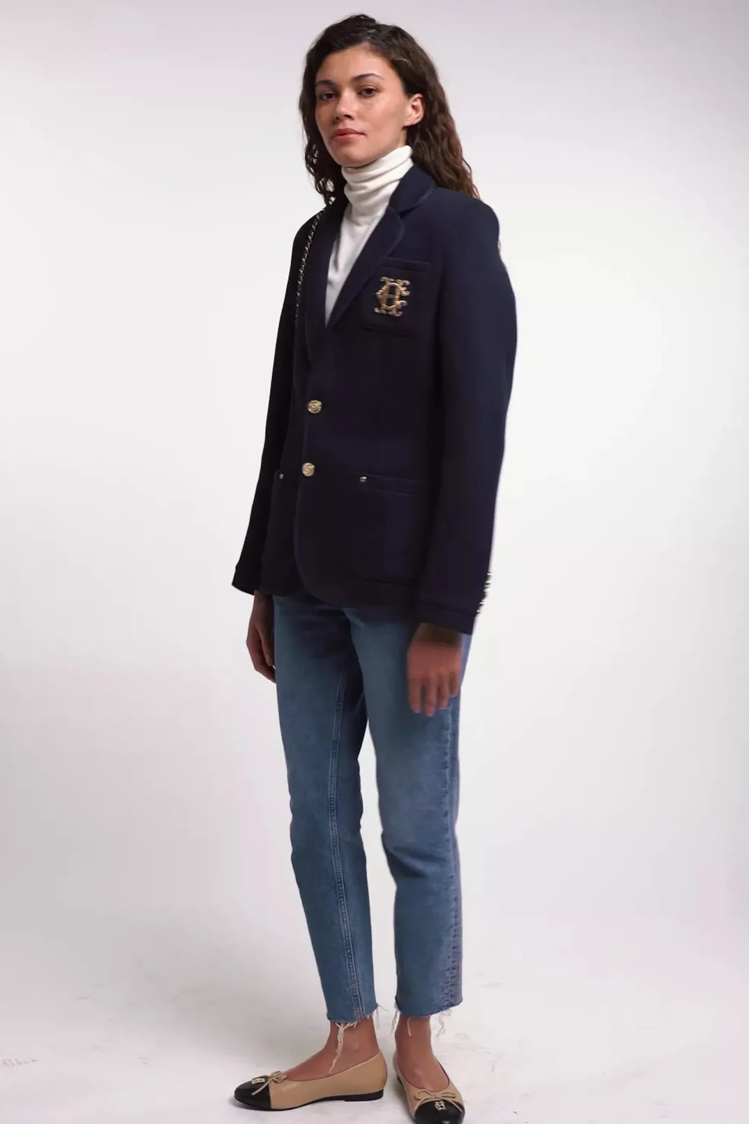 Henley Blazer (Navy Navy)
