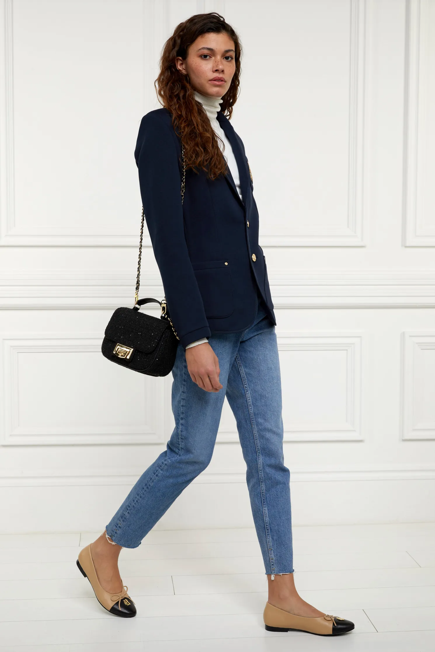 Henley Blazer (Navy Navy)
