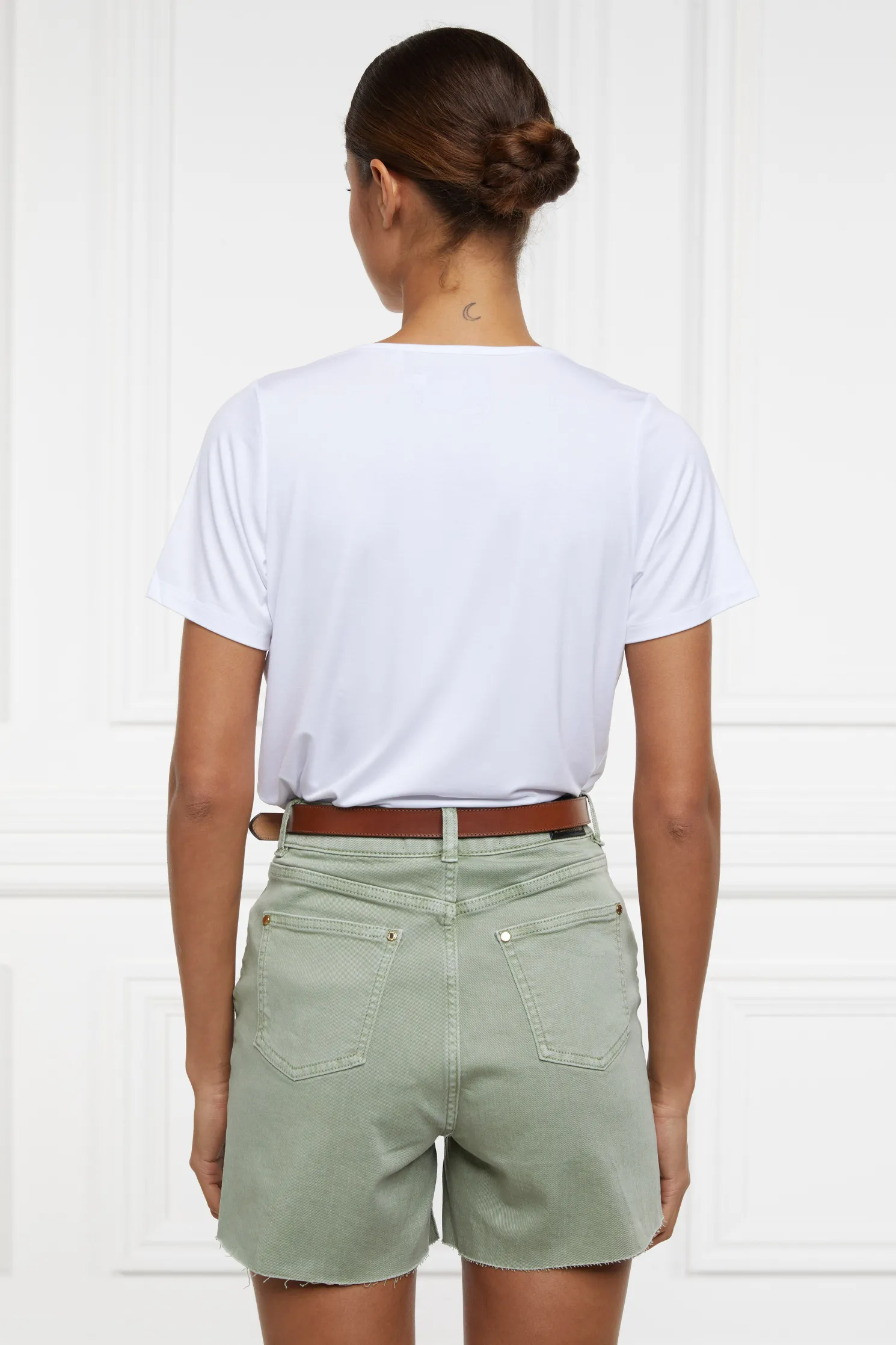 High Rise Denim Short (Sage)