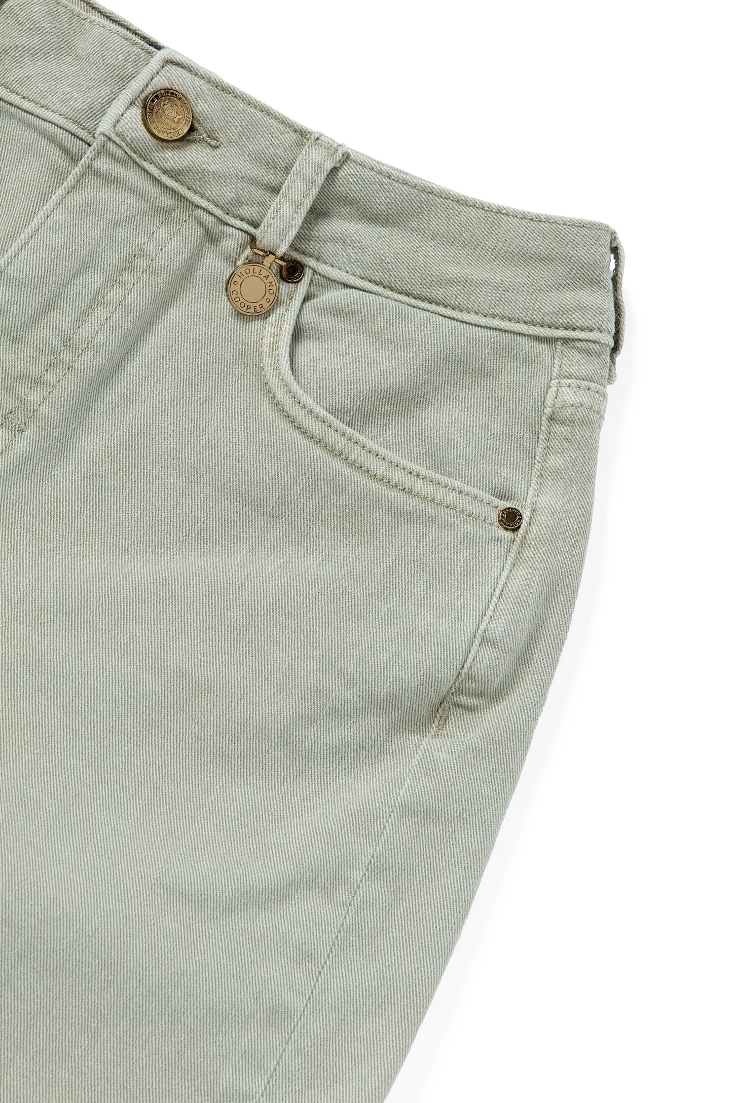 High Rise Denim Short (Sage)