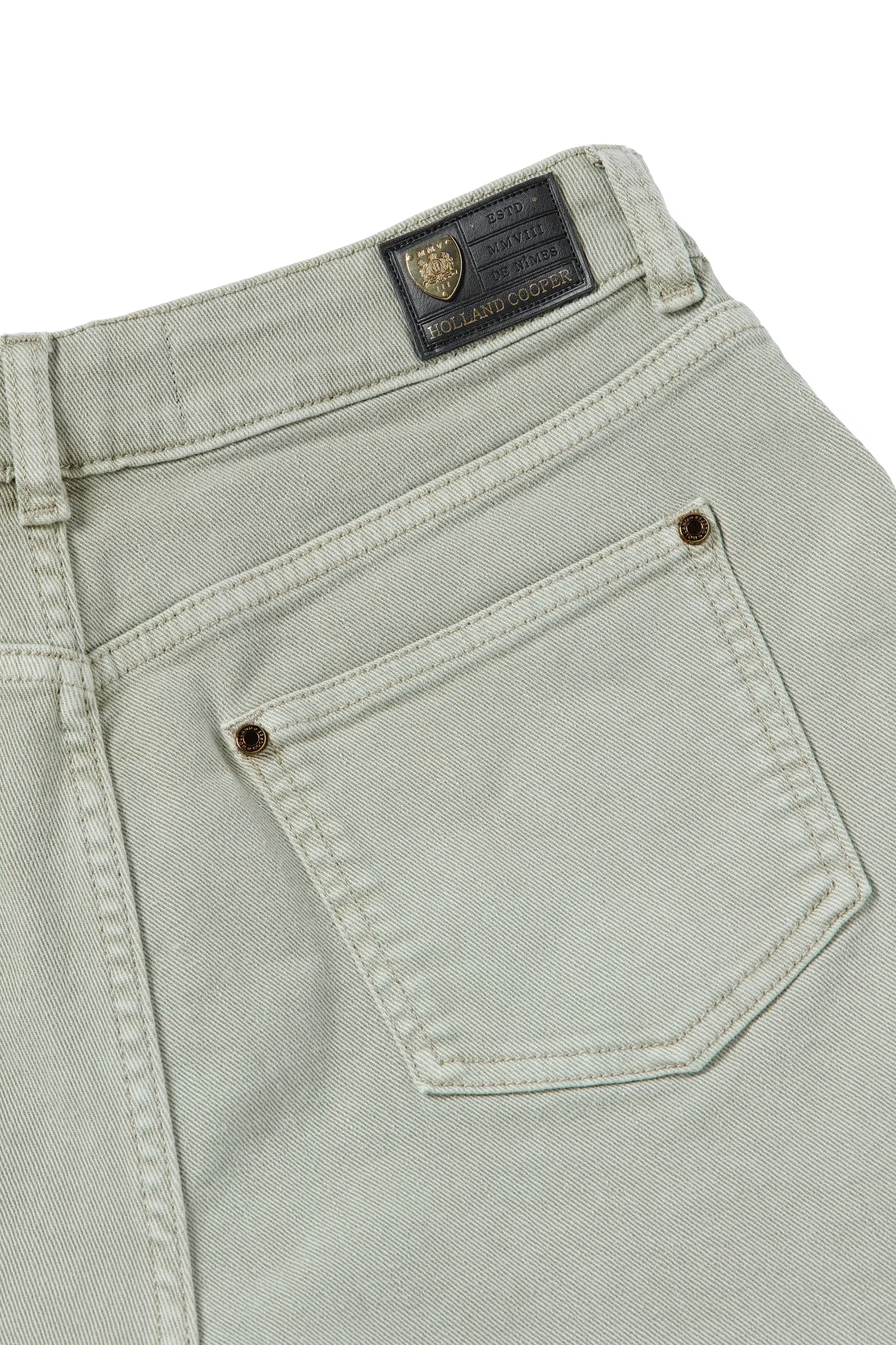 High Rise Denim Short (Sage)