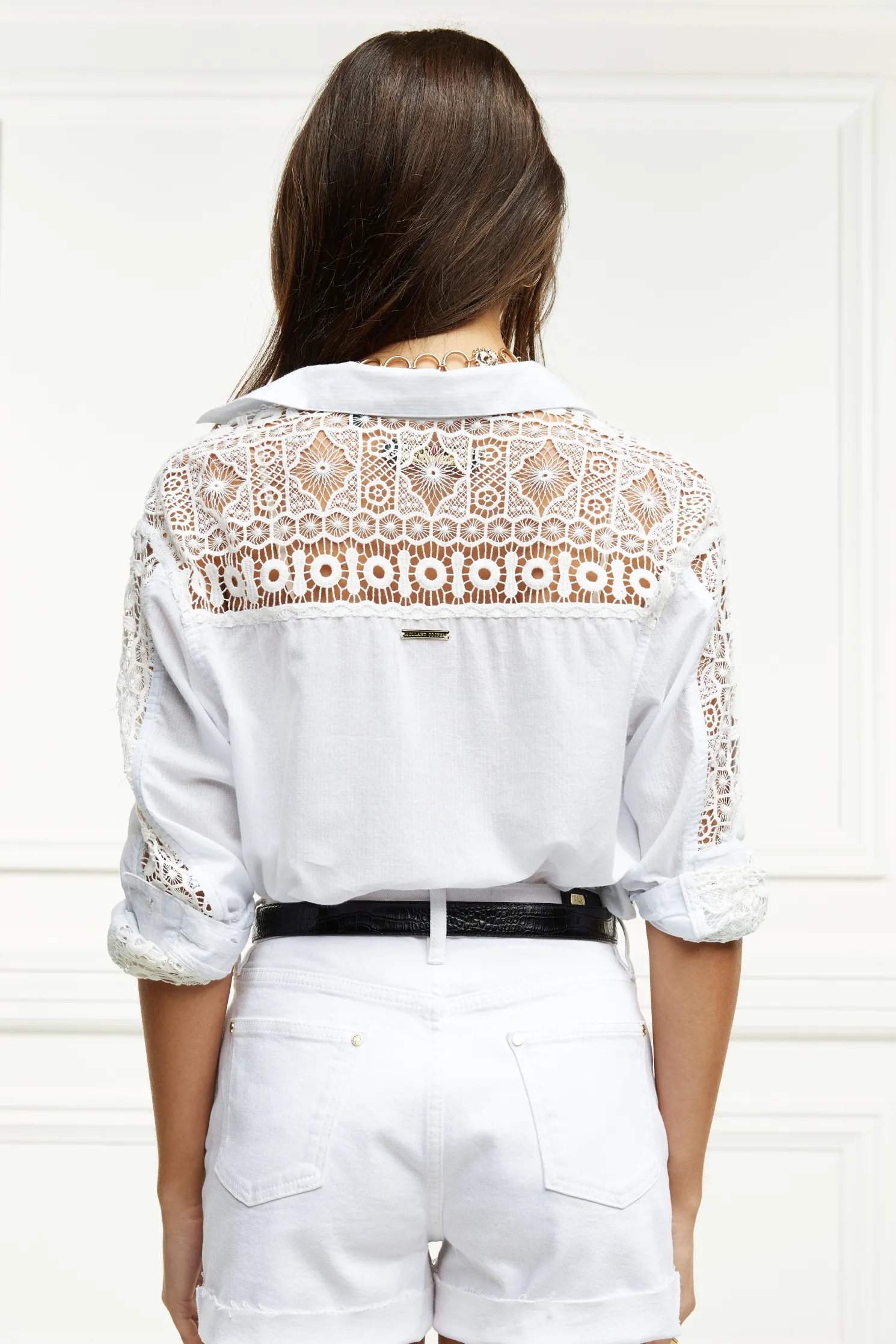 High Rise Denim Short (Optic White)