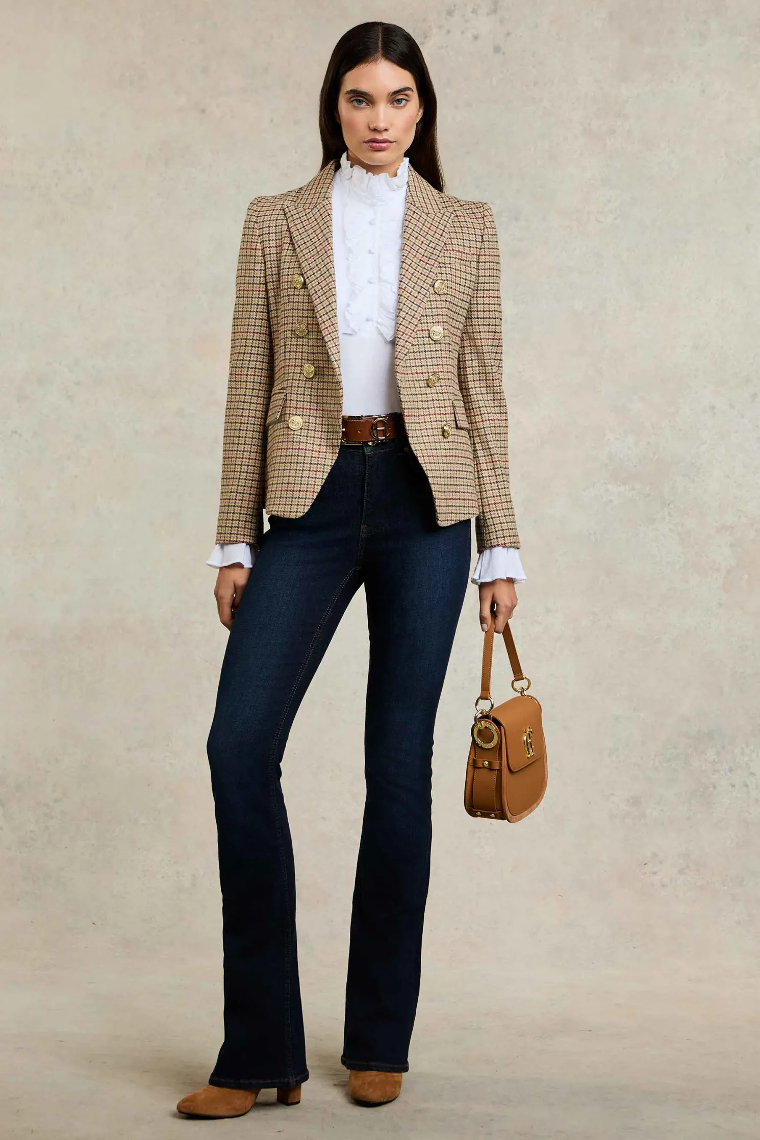 High Rise Flared Jean (Deep Indigo)