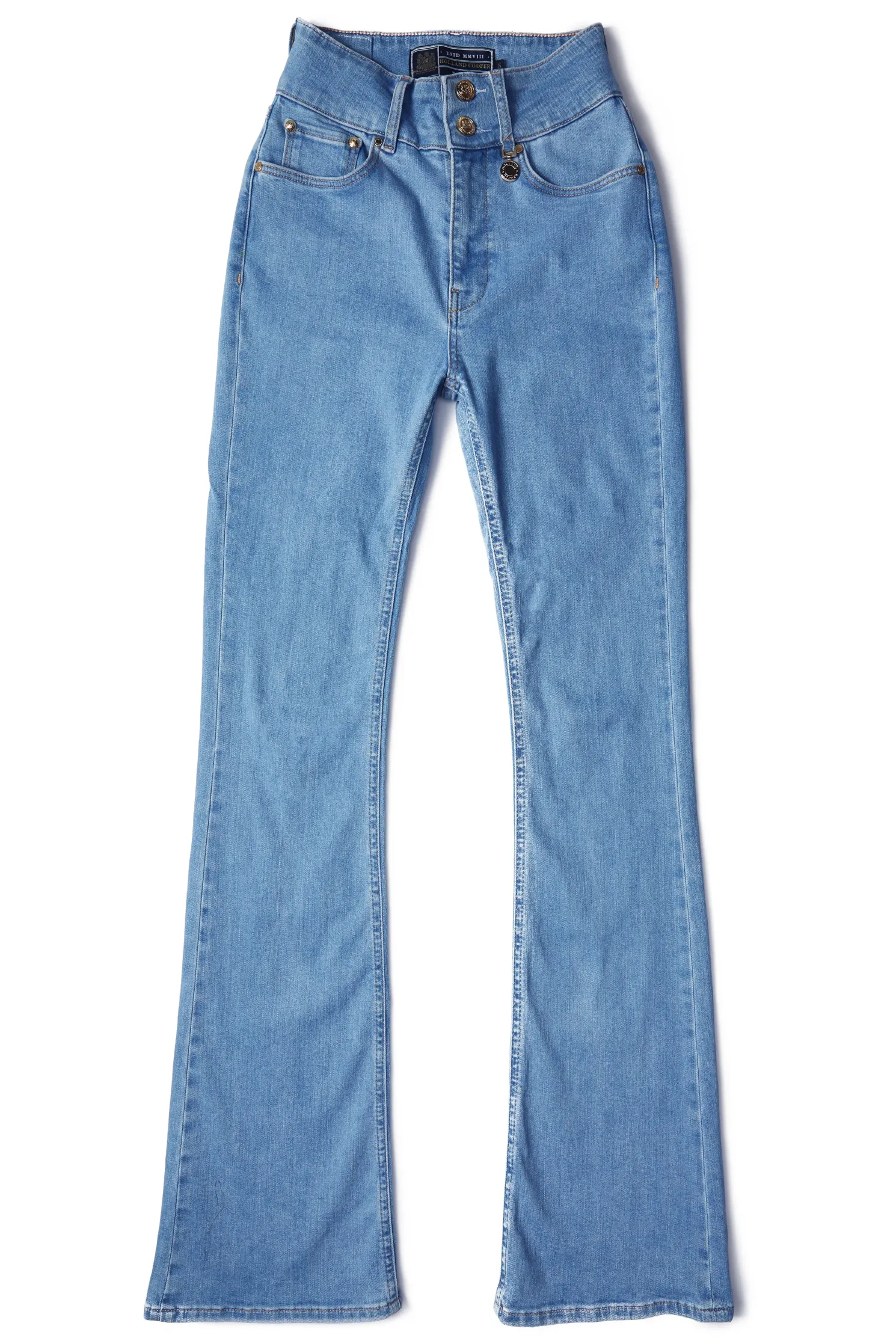 High Rise Flared Jean (Light Denim)