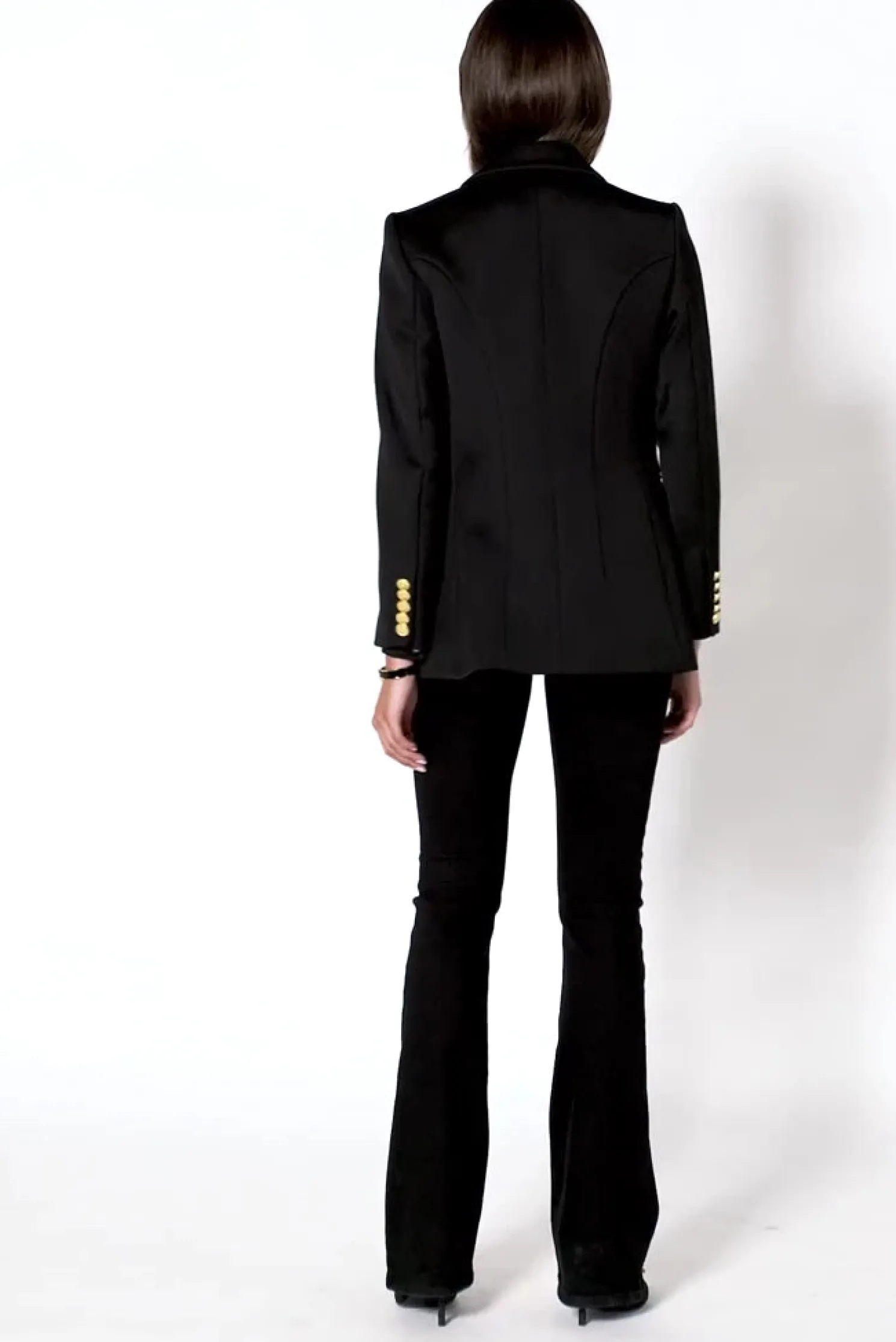 High Rise Flared Jean (Stay Black)