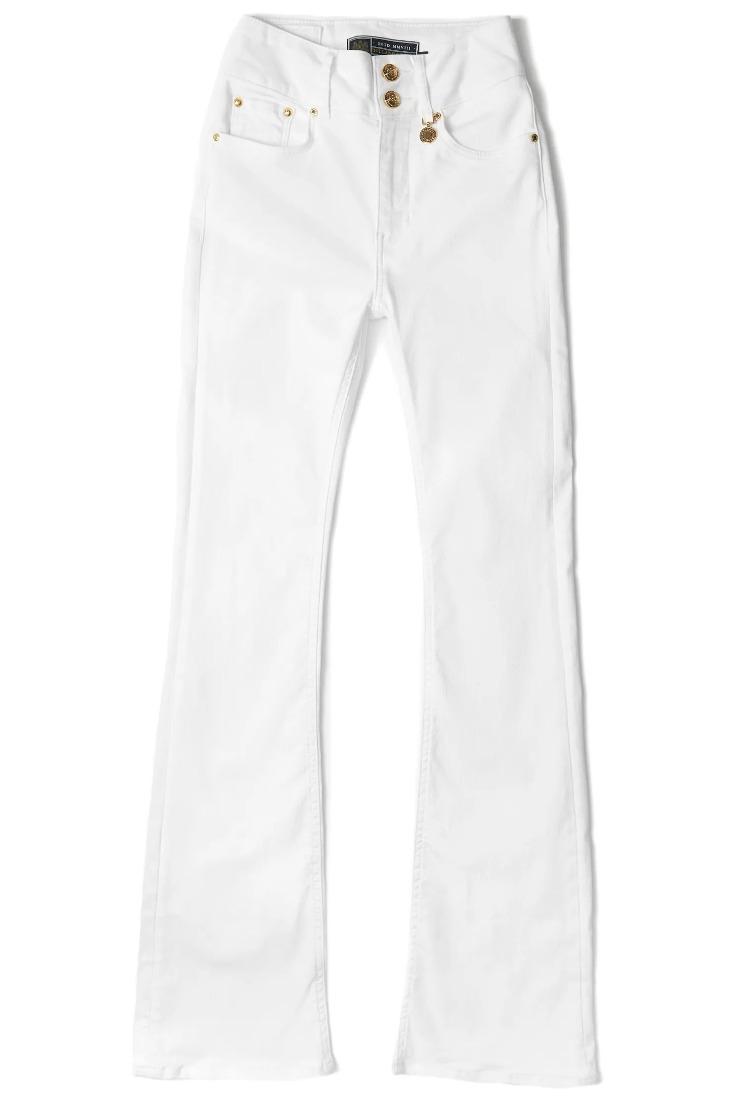 High Rise Flared Jean (White)