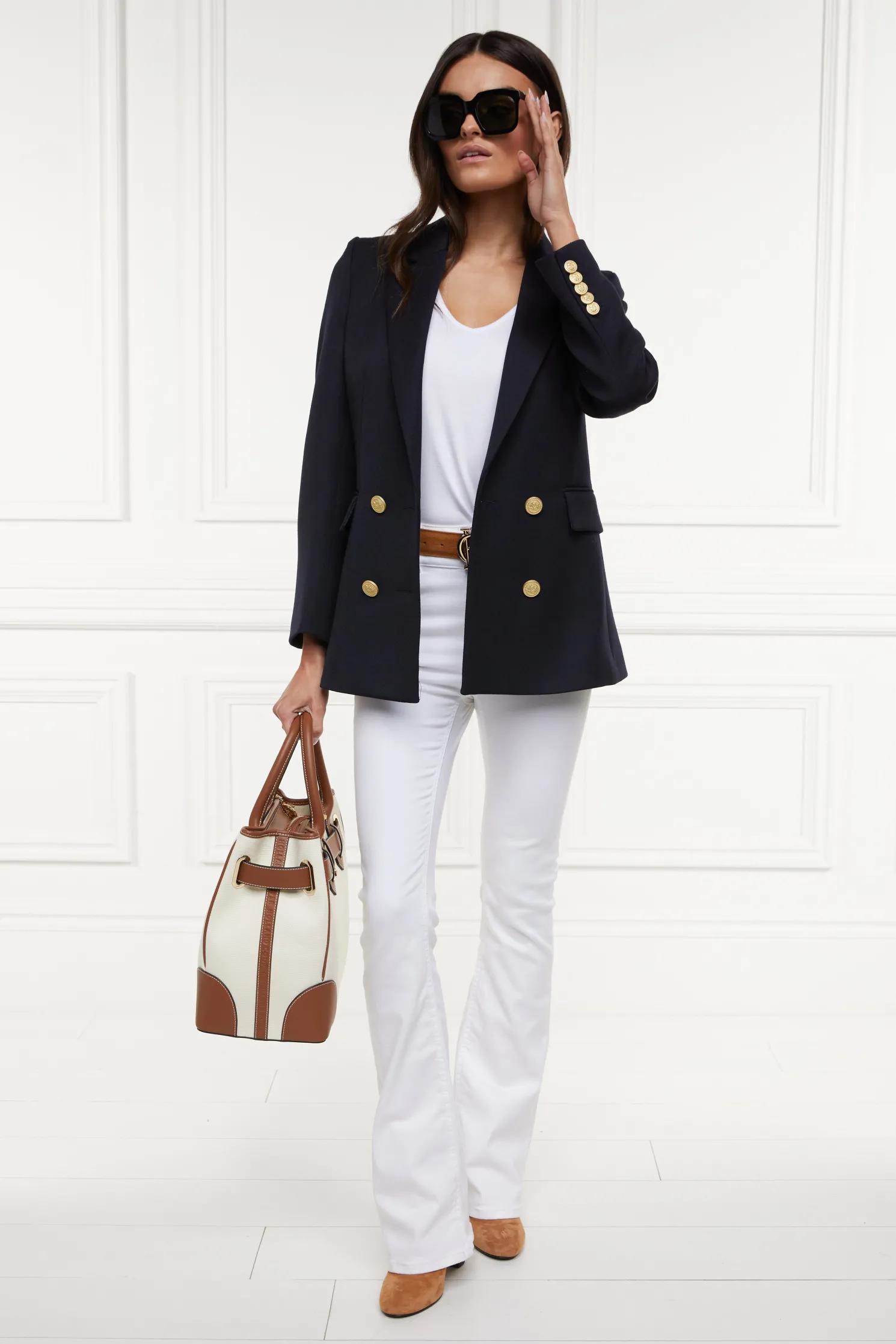 High Rise Flared Jean (White)