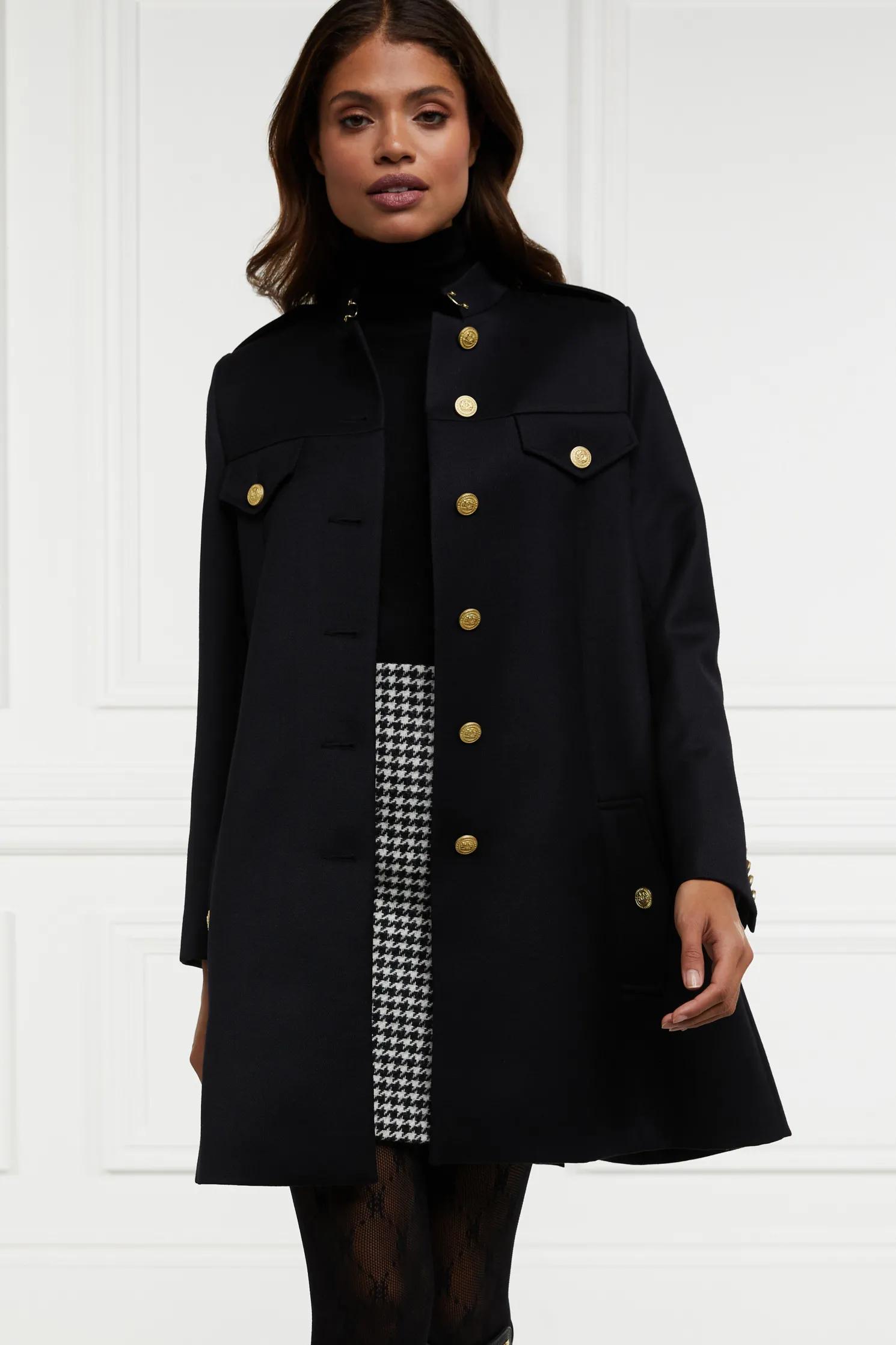 Highbury Cape Coat (Black Twill)