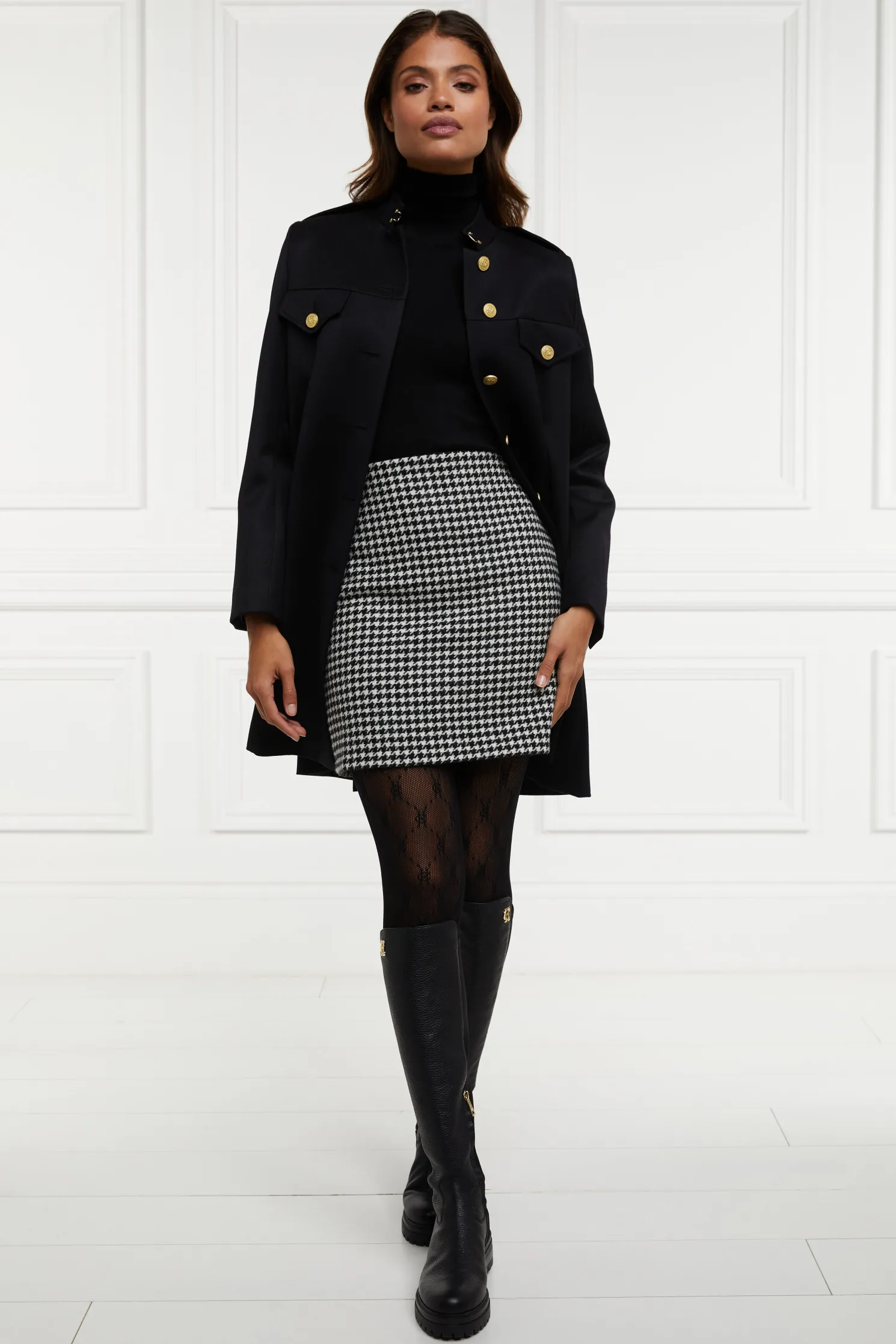 Highbury Cape Coat (Black Twill)