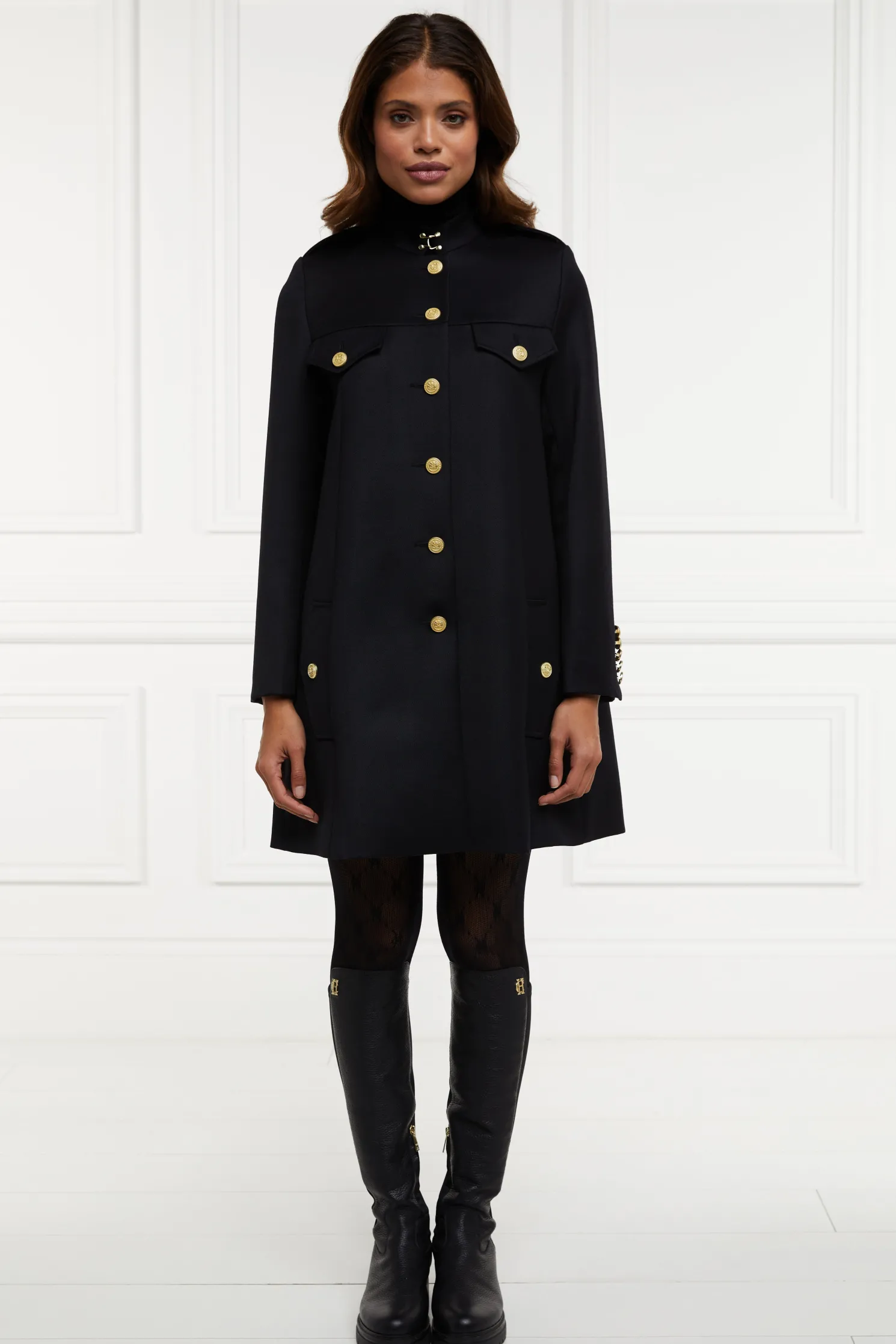 Highbury Cape Coat (Black Twill)