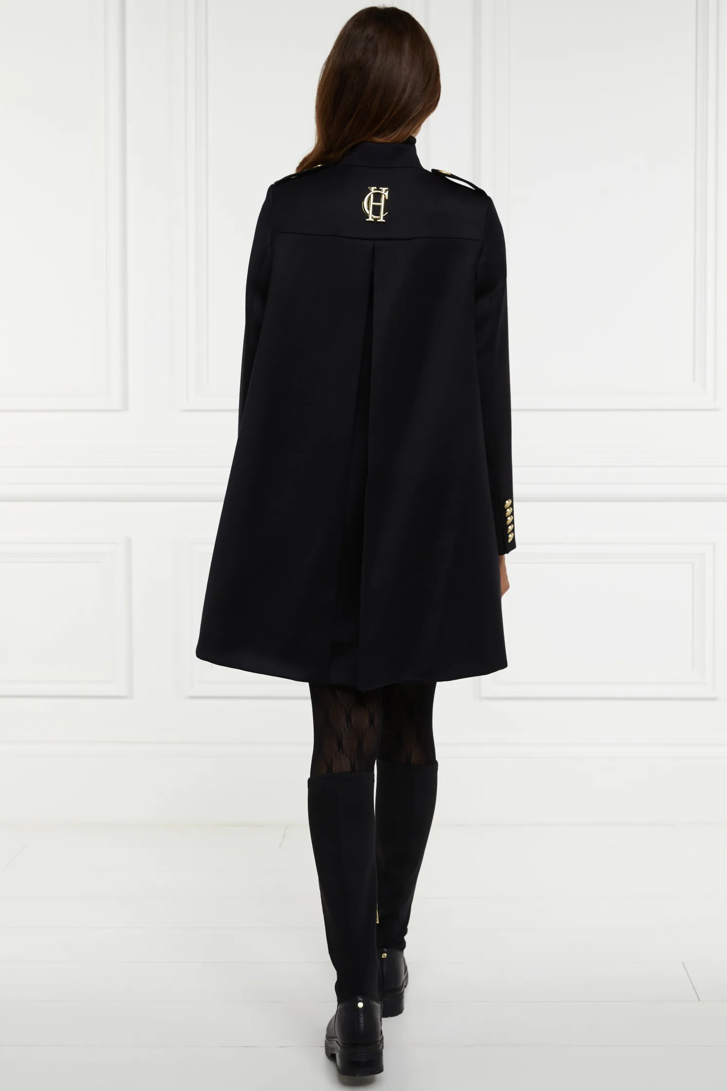 Highbury Cape Coat (Black Twill)