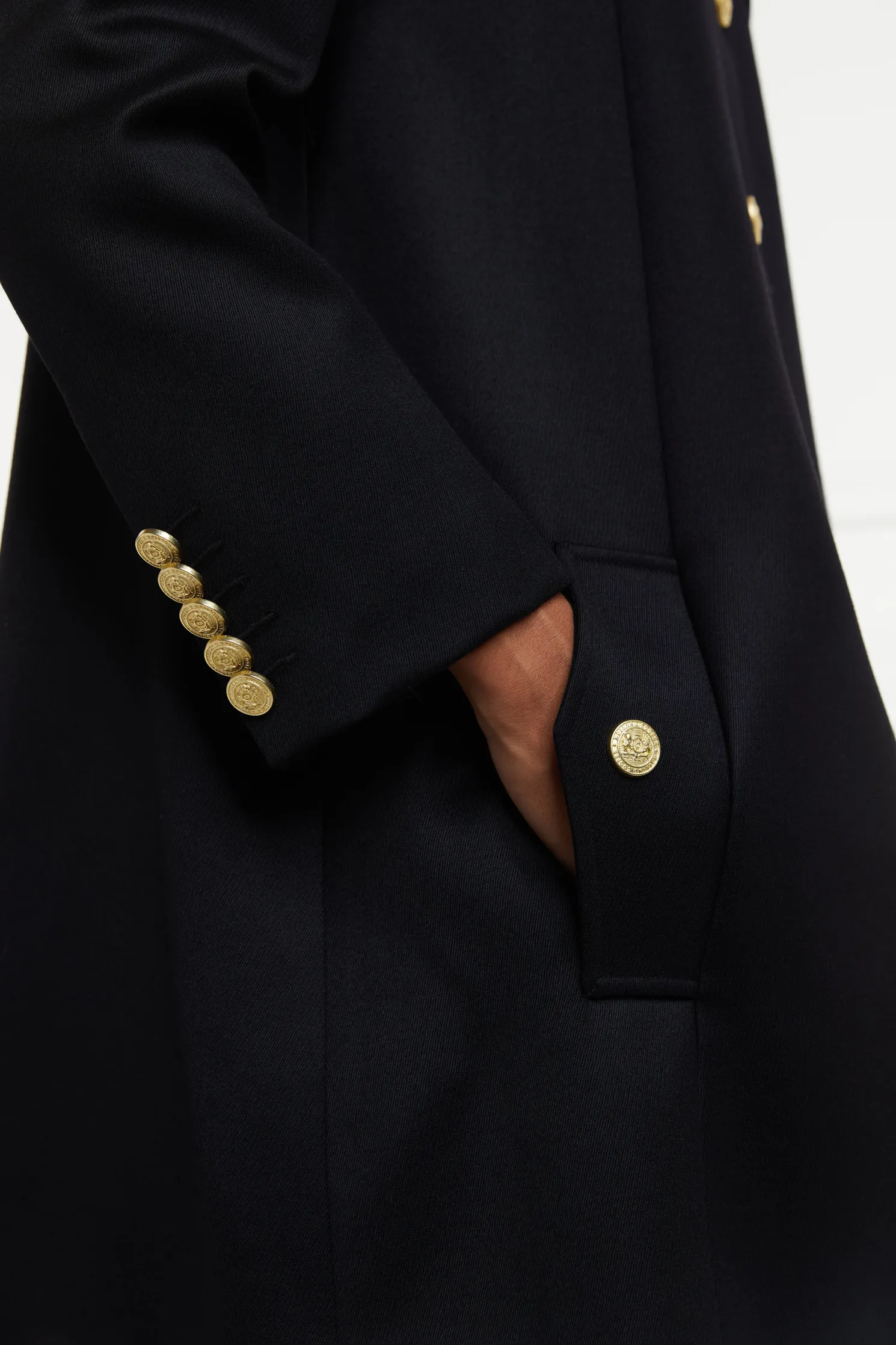 Highbury Cape Coat (Black Twill)