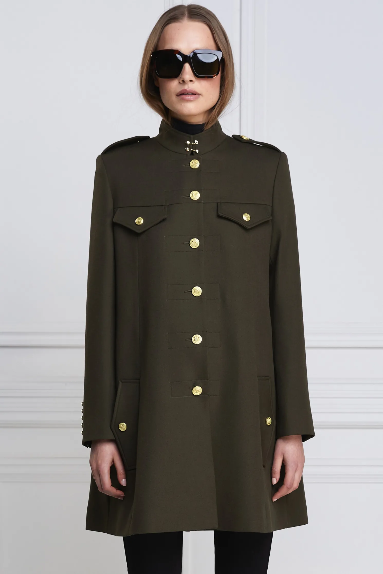 Highbury Cape Coat (Khaki Barathea)