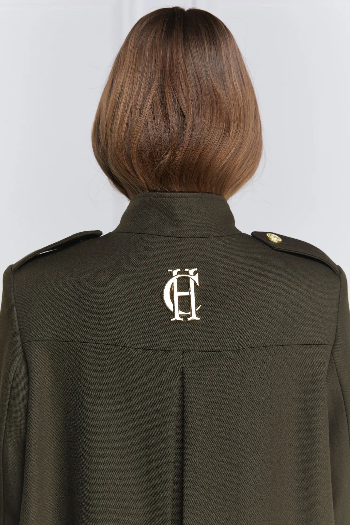 Highbury Cape Coat (Khaki Barathea)