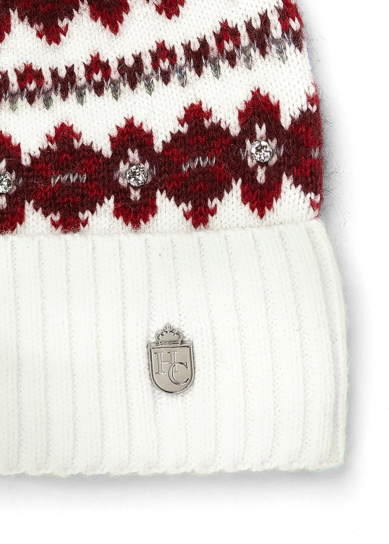 Jennifer Fairisle Bobble Hat (Natural)