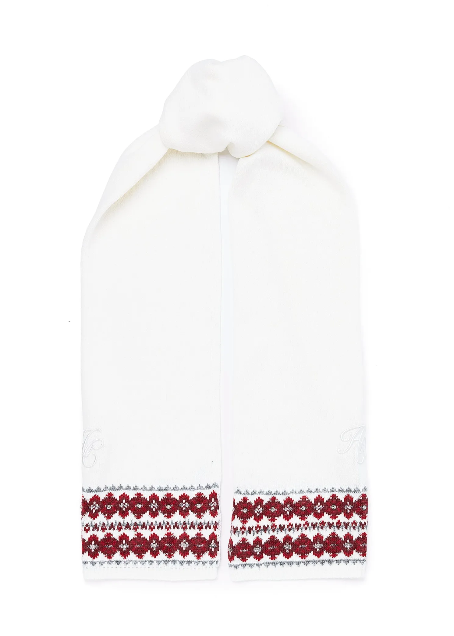 Jennifer Fairisle Scarf (Natural)