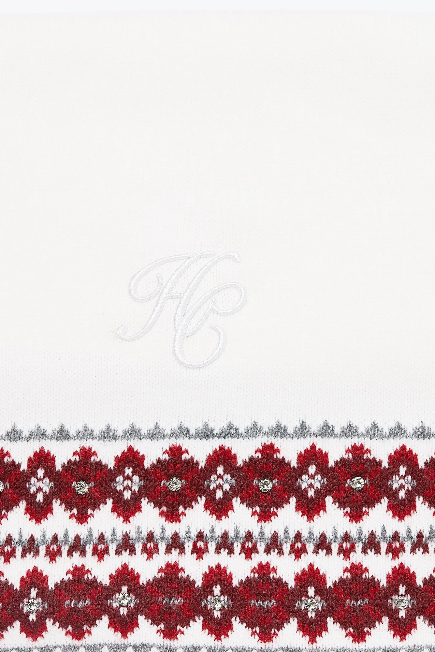 Jennifer Fairisle Scarf (Natural)