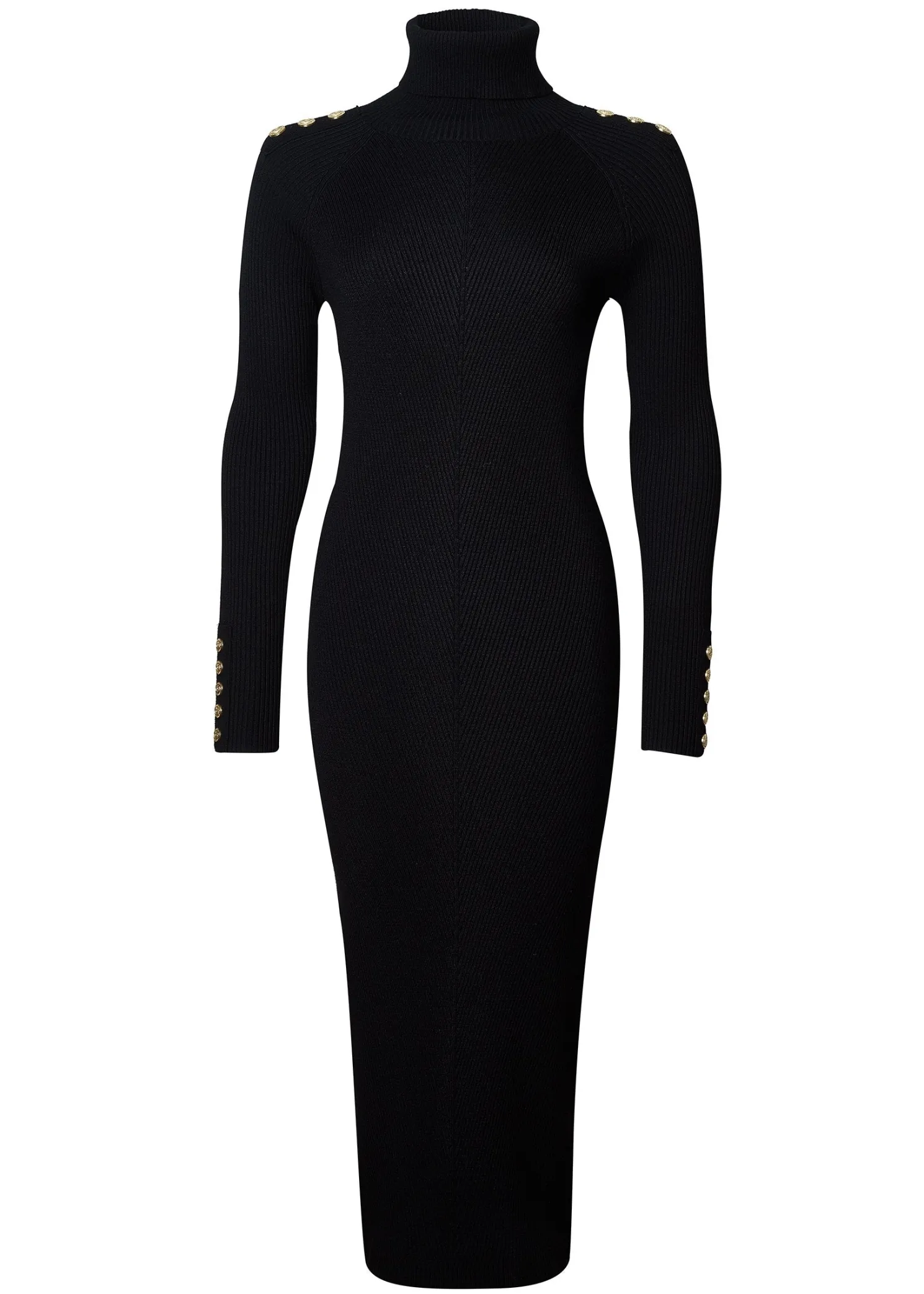 Kensington Midi Jumper Dress (Black)