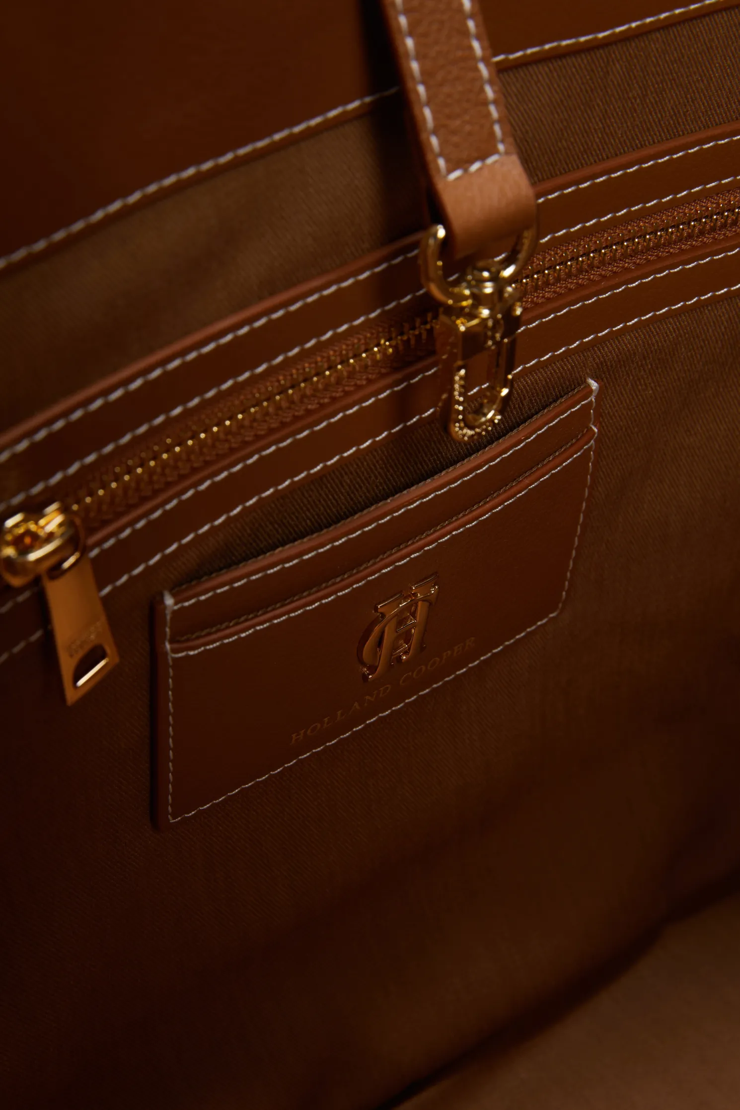 Kensington Tote Bag (Tan Herringbone)