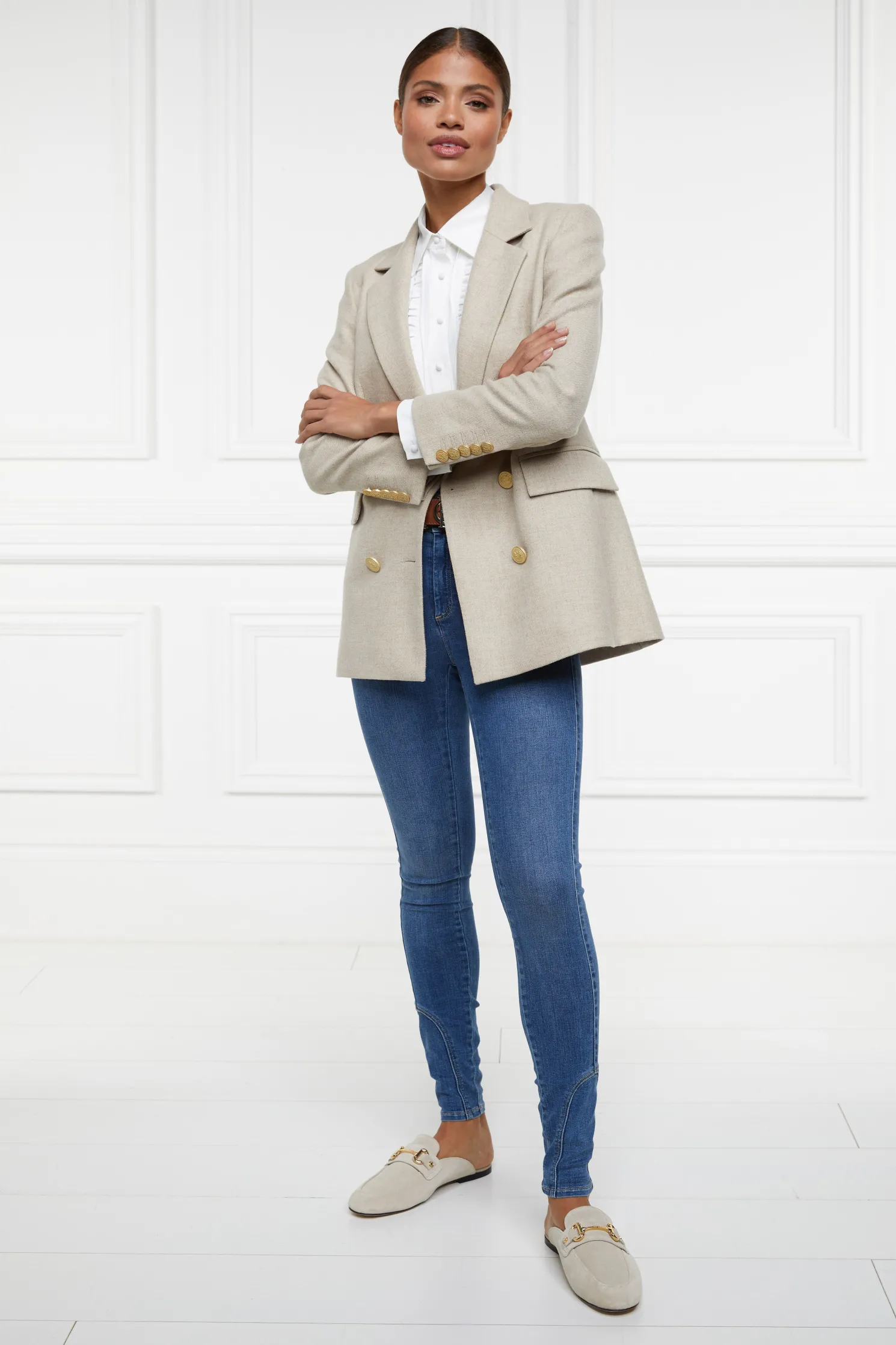 Kingston Horse Bit Loafer (Taupe Suede)