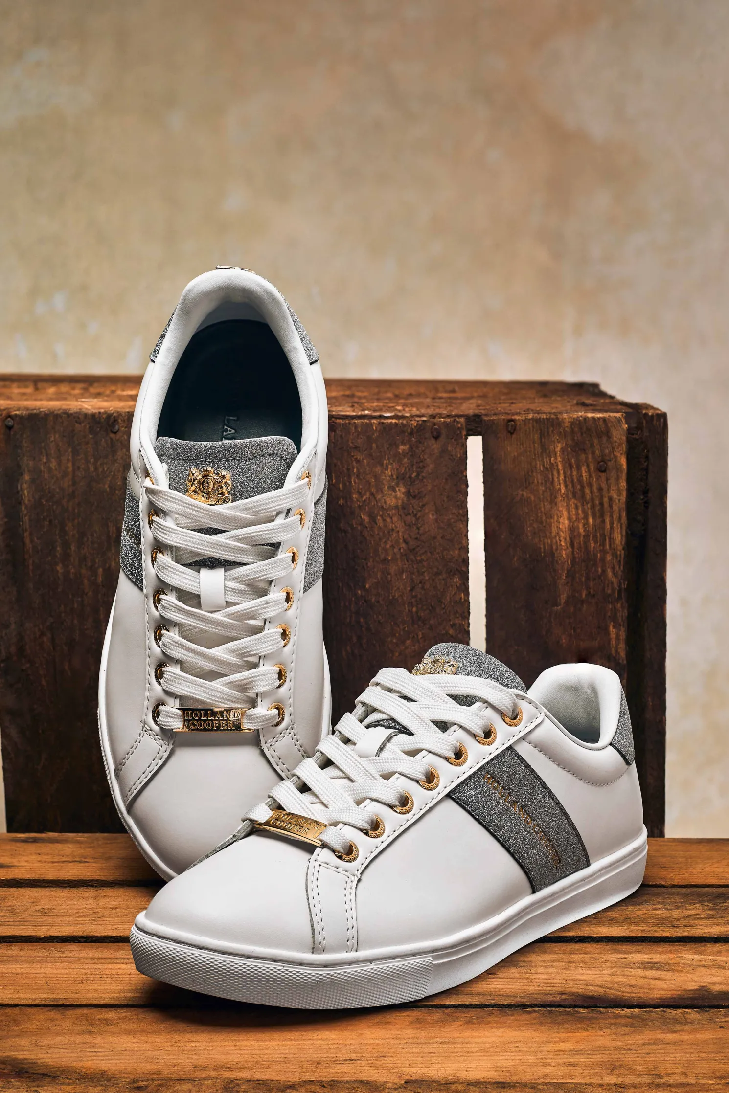 Knightsbridge Court Trainer (Silver Crystal)