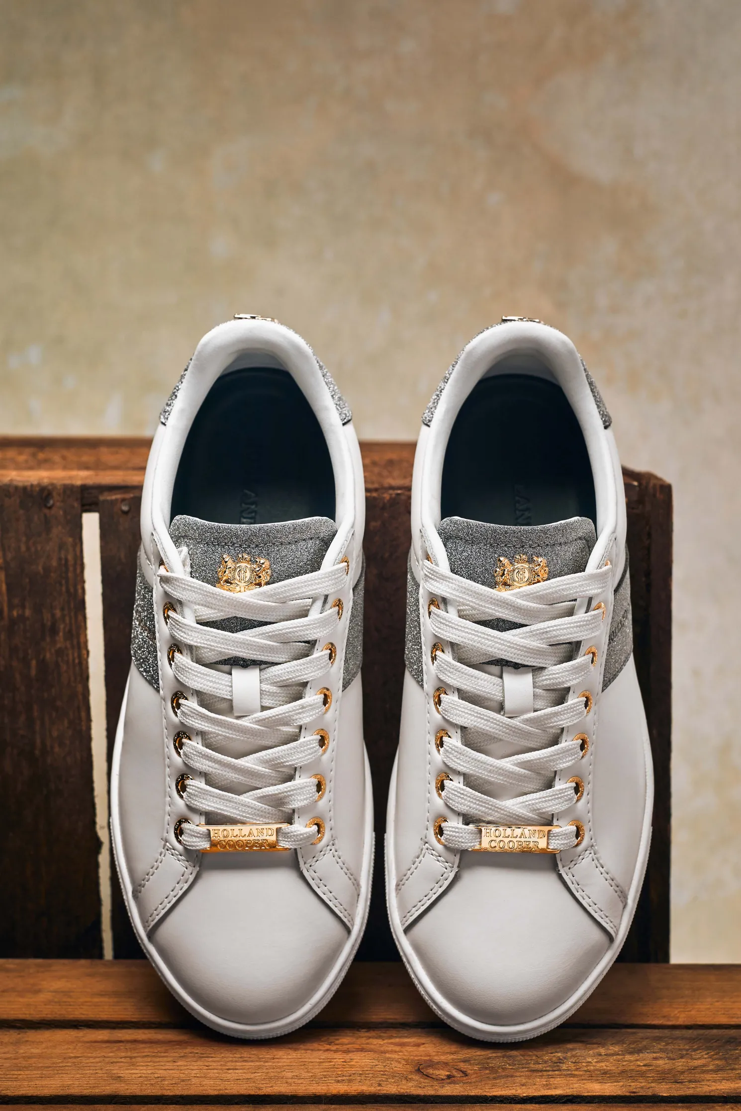 Knightsbridge Court Trainer (Silver Crystal)