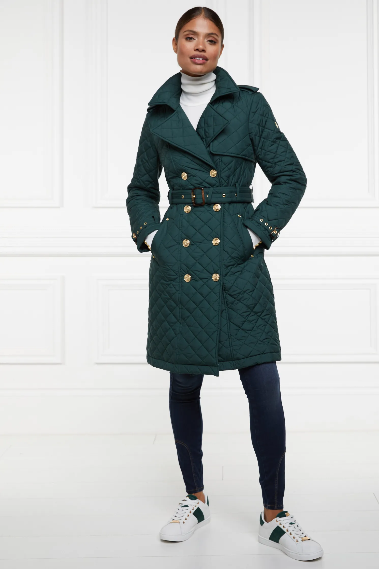 Knightsbridge Court Trainer (White Racing Green)