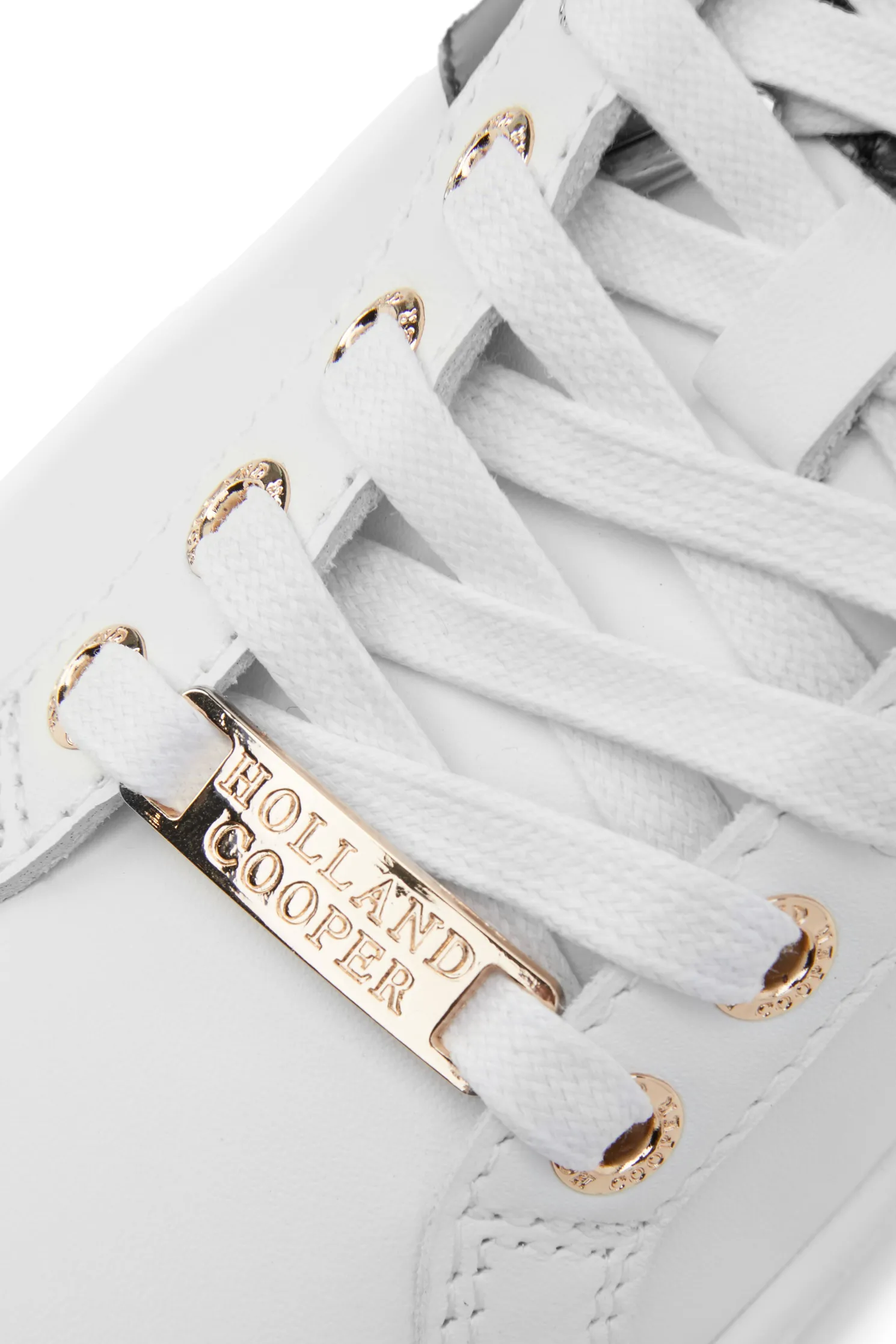 Knightsbridge Court Trainer (Black Croc)