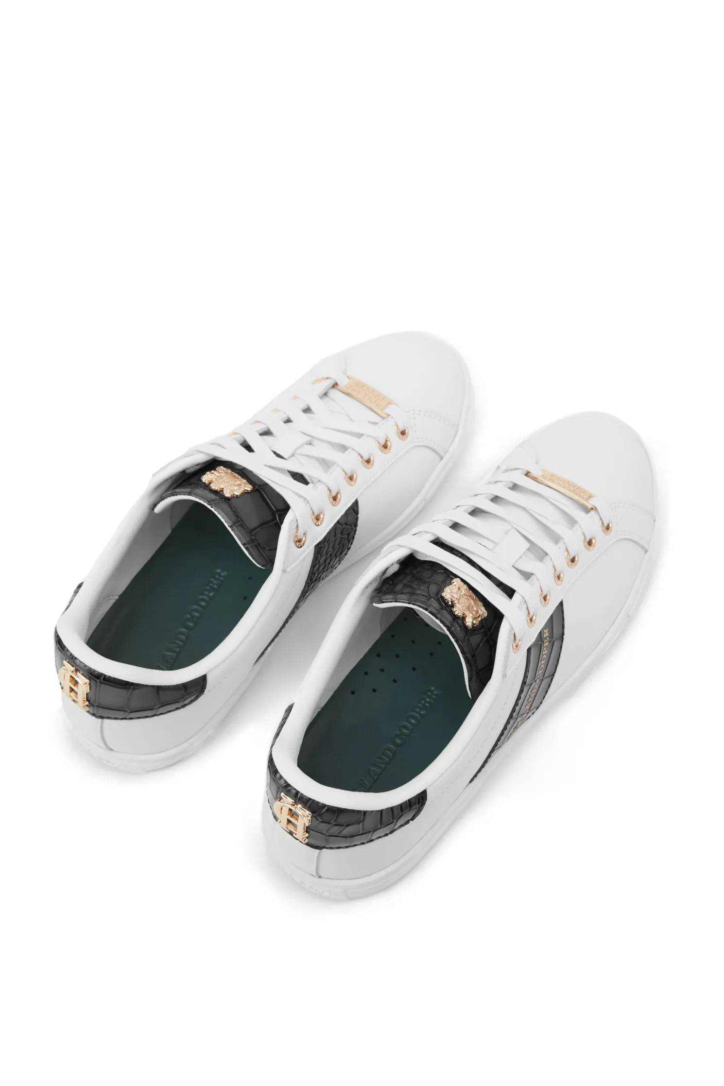 Knightsbridge Court Trainer (Black Croc)