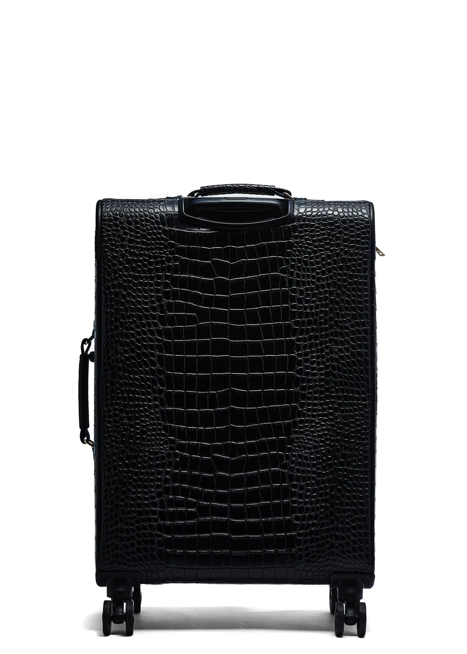 Knightsbridge Large Suitcase (Black Croc)