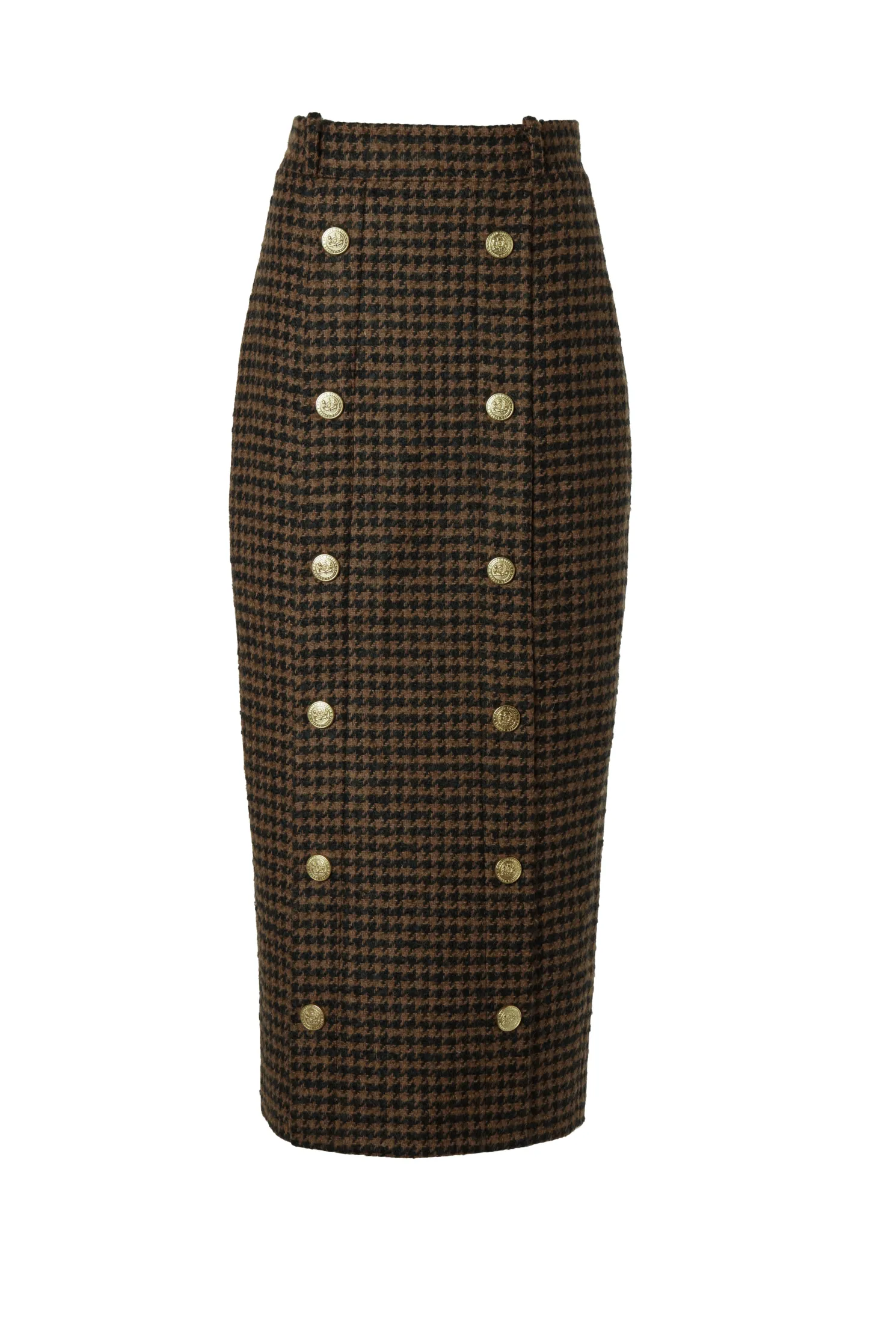 Knightsbridge Maxi Skirt (Chocolate Houndstooth)