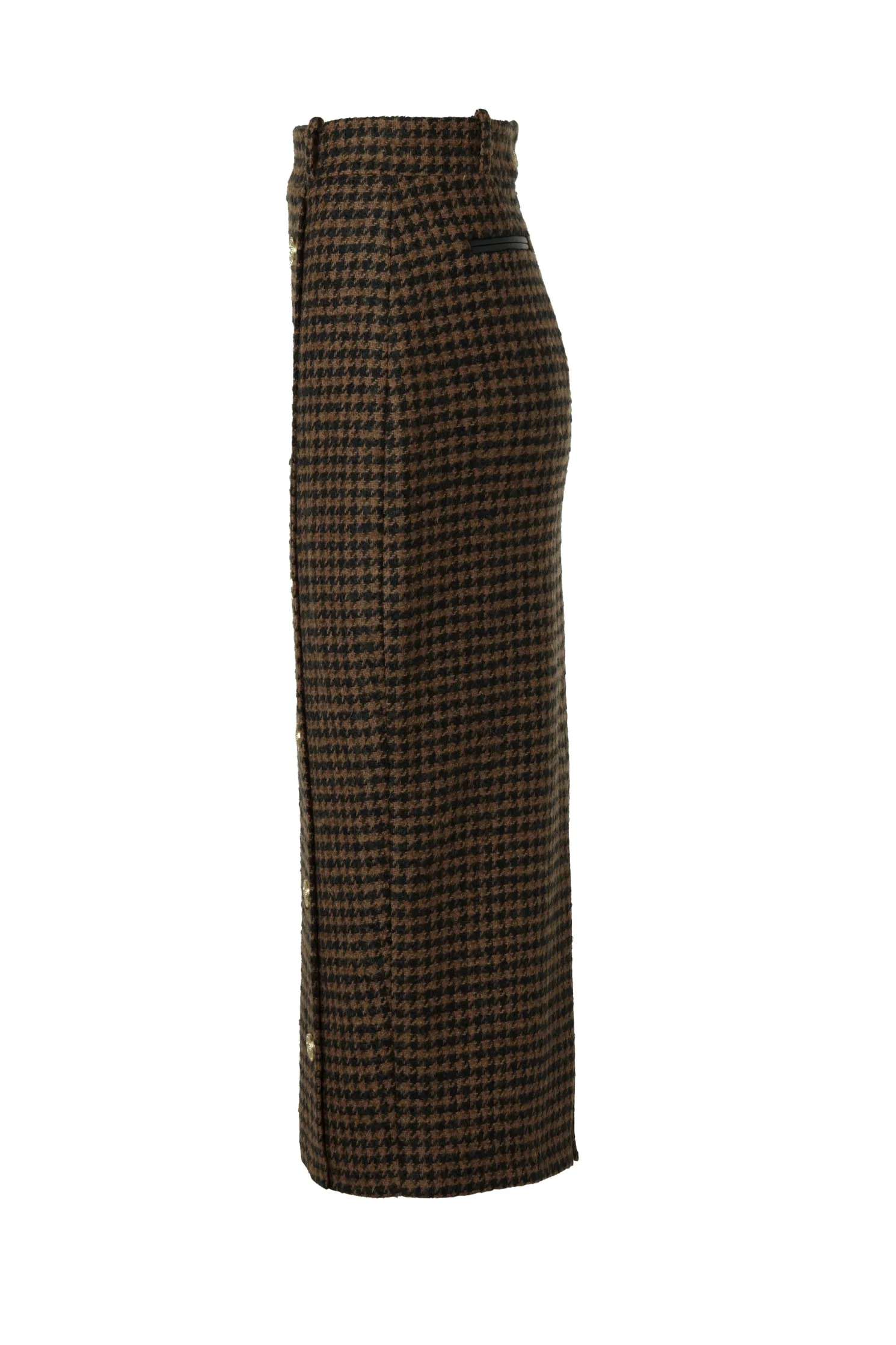 Knightsbridge Maxi Skirt (Chocolate Houndstooth)