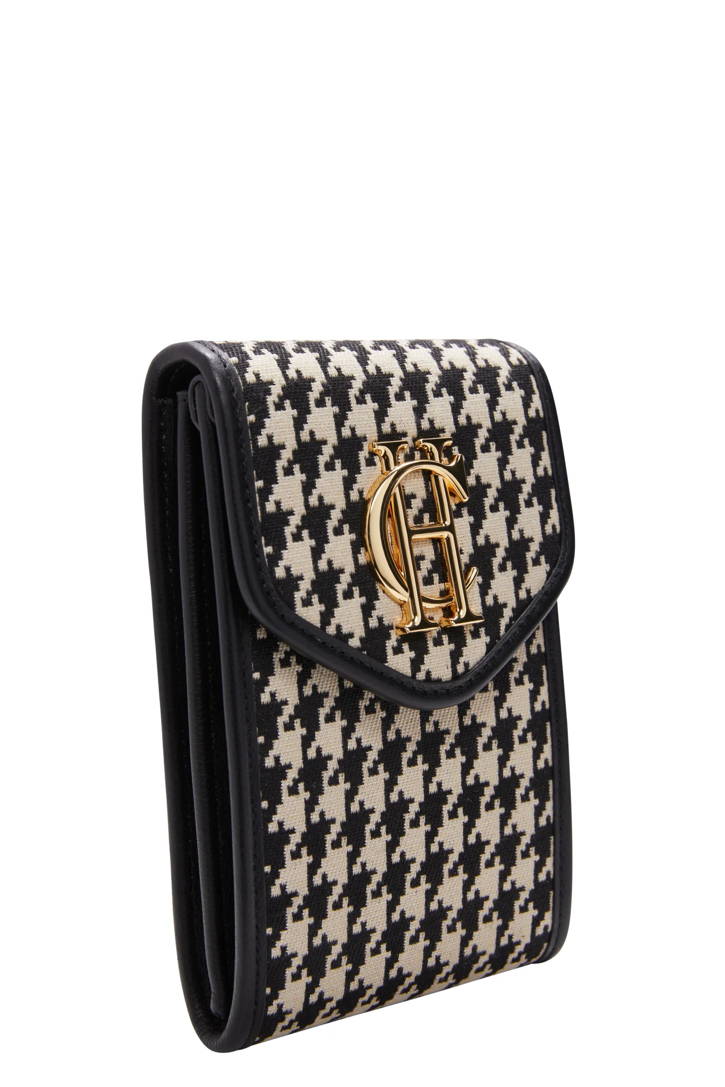 Knightsbridge Phone Pouch (Ecru Houndstooth)