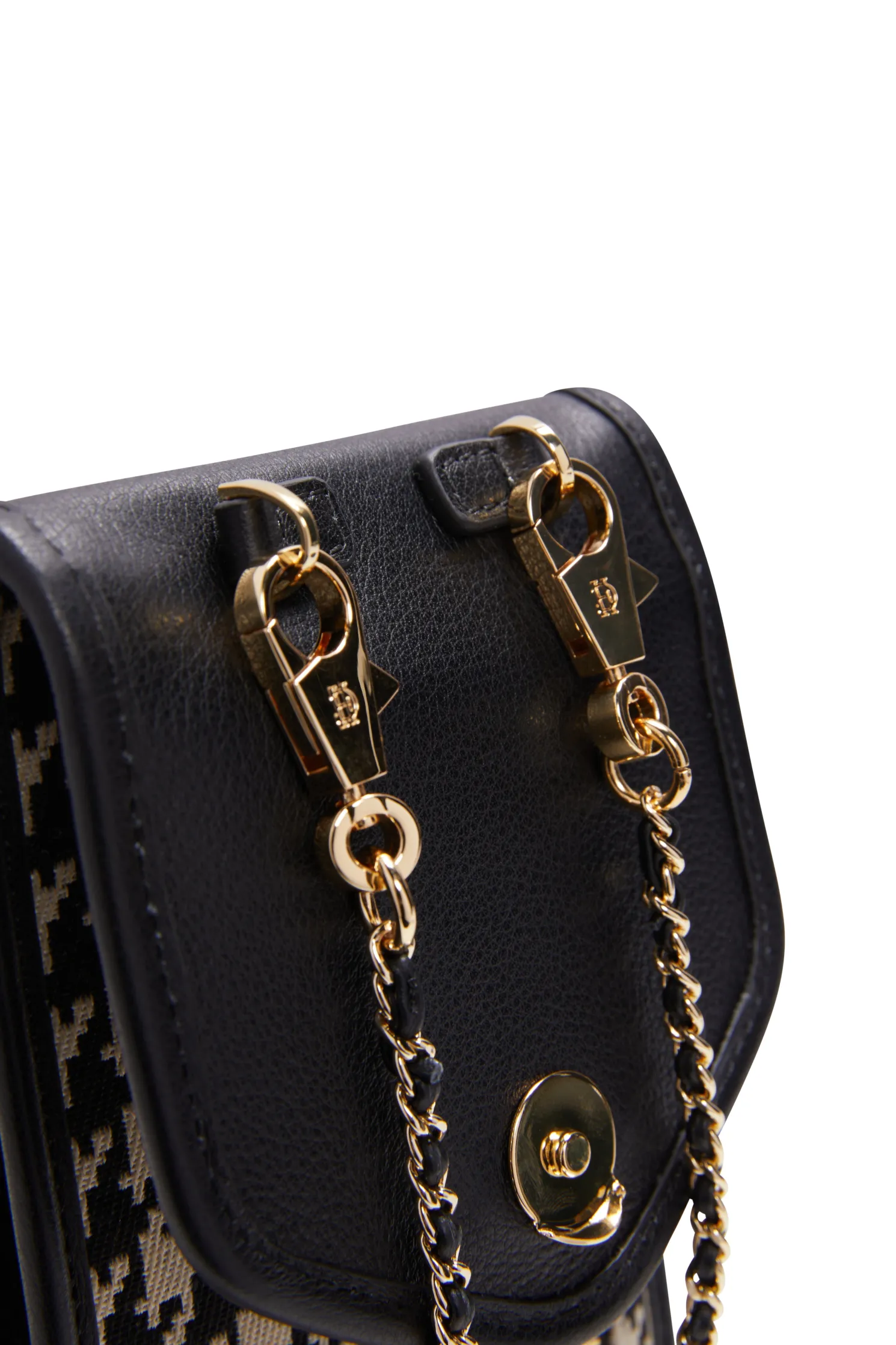 Knightsbridge Phone Pouch (Ecru Houndstooth)