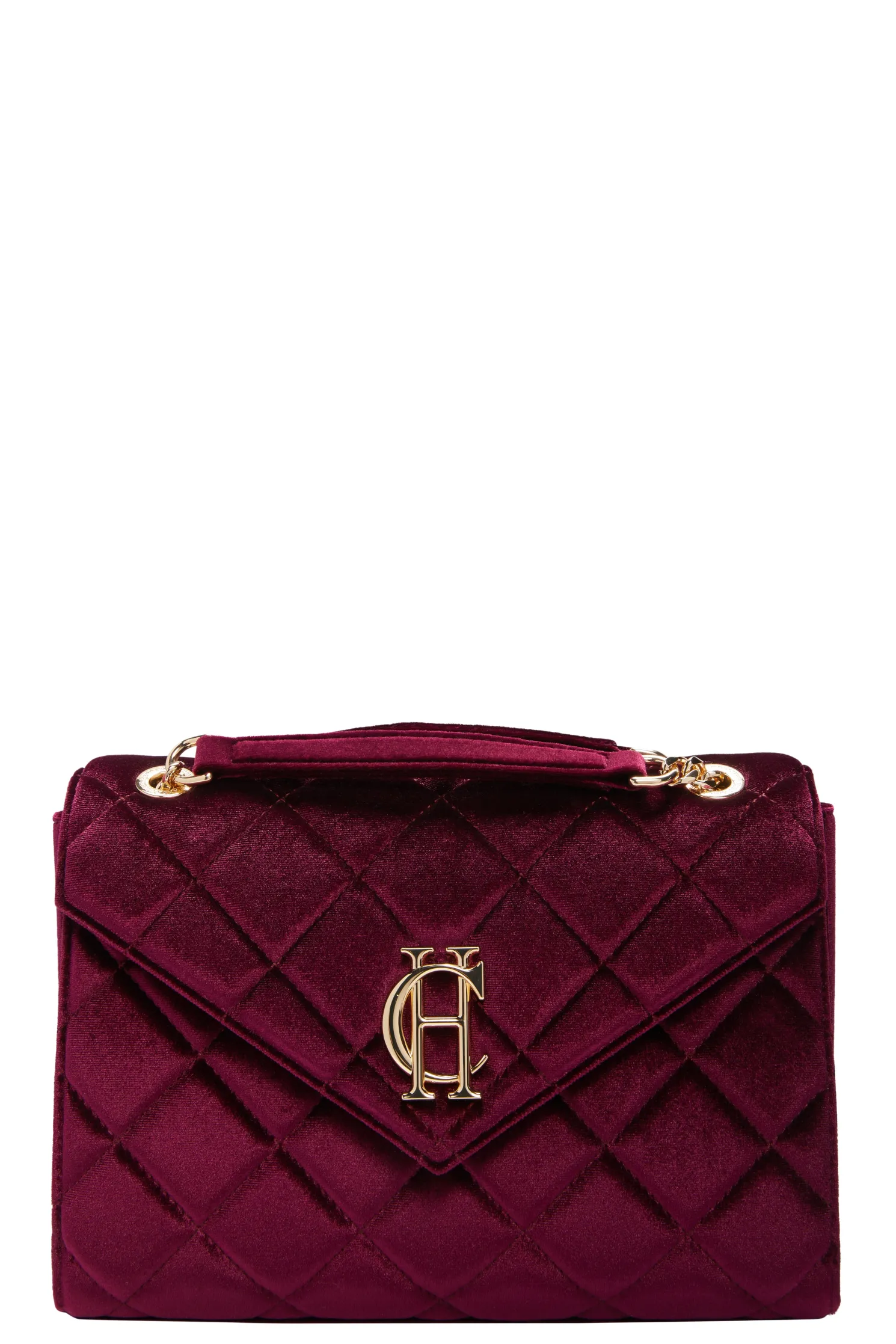 Knightsbridge Shoulder Bag (Merlot Velvet)