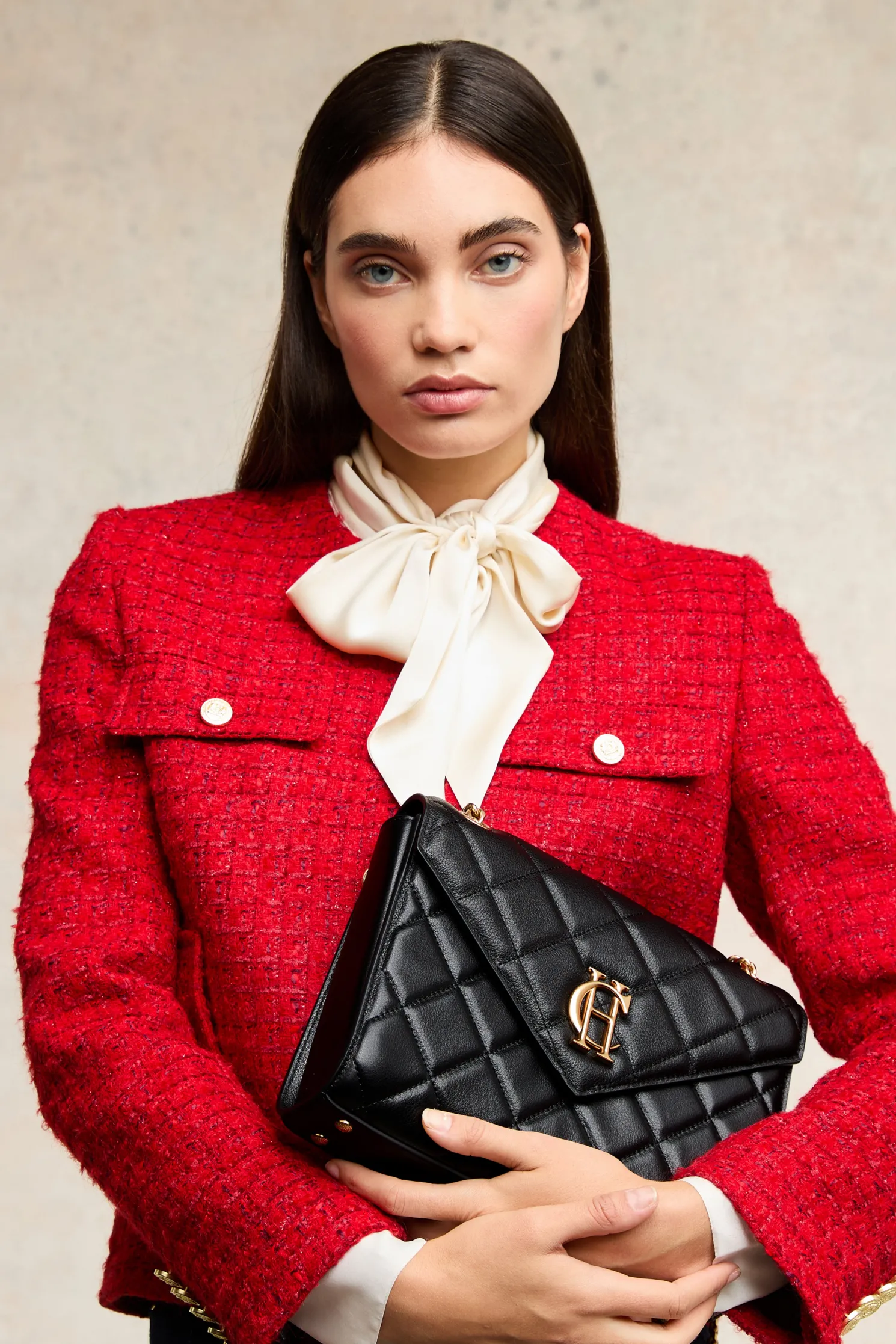 Knightsbridge Shoulder Bag (Black Leather)