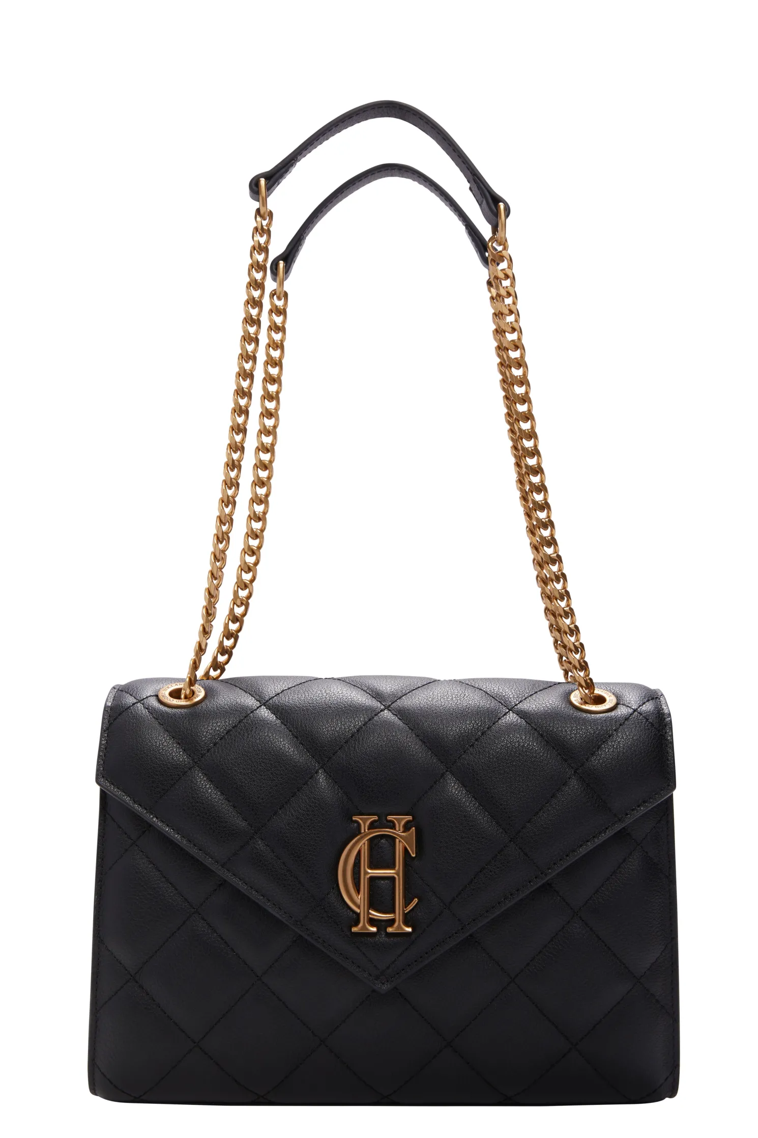Knightsbridge Shoulder Bag (Black Leather)