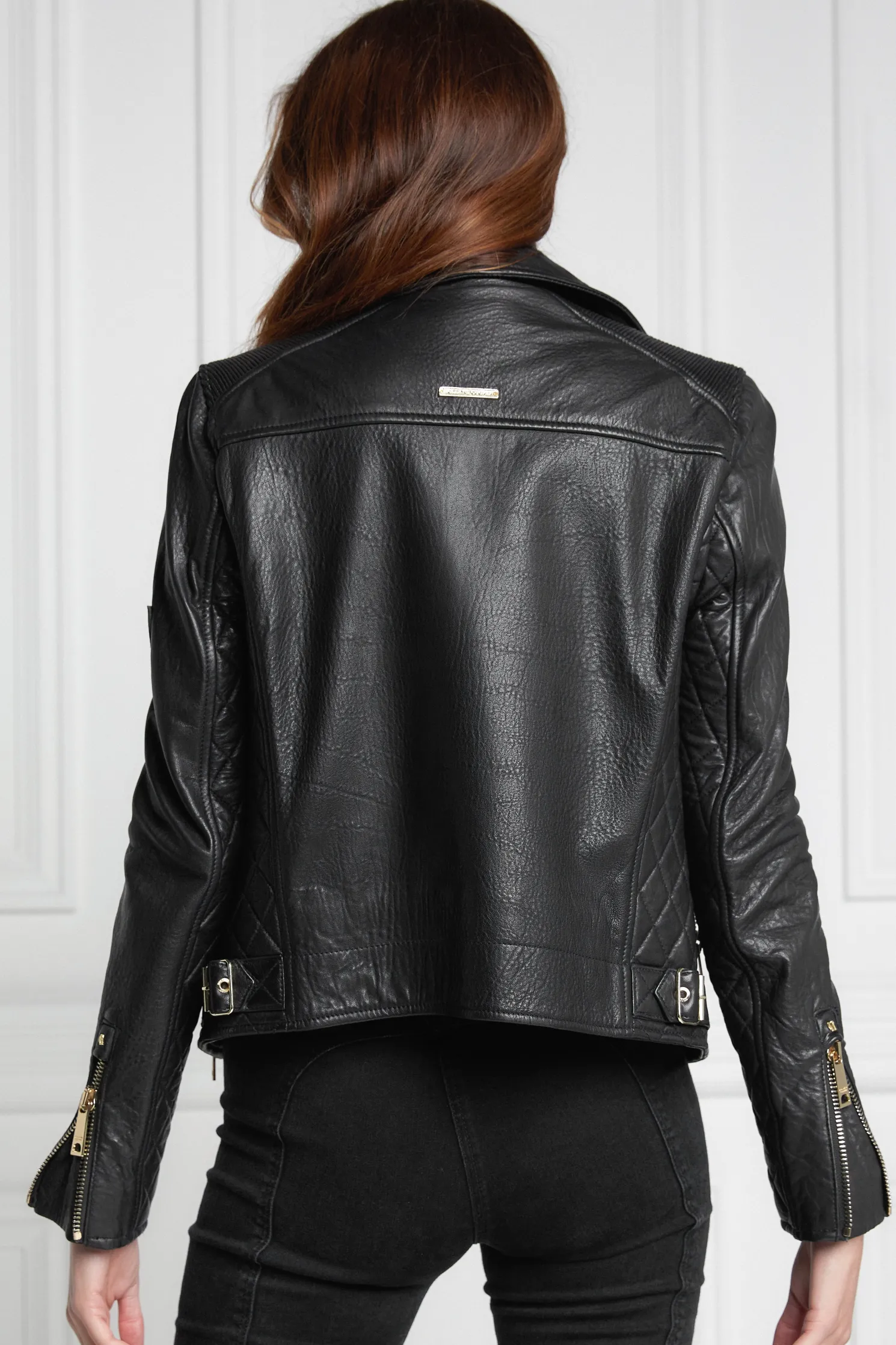 Leather Biker Jacket (Black)