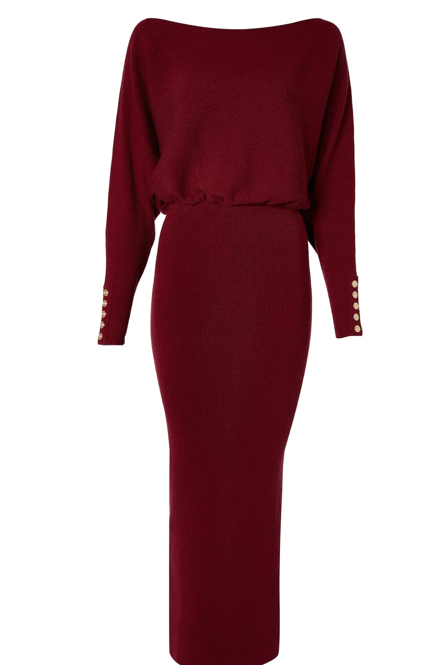 Leyla Knitted Dress (Wine)