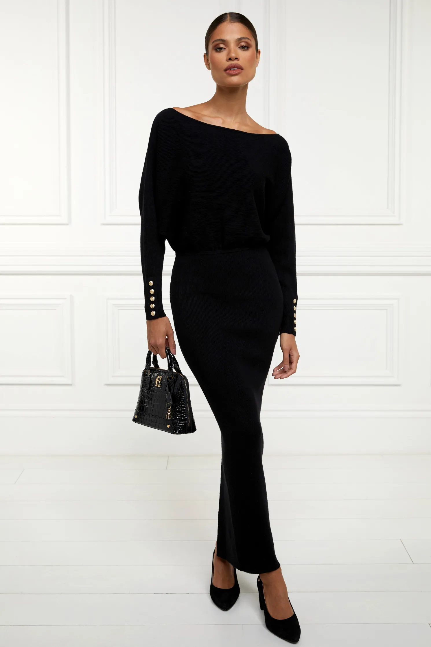 Leyla Knitted Dress (Black)