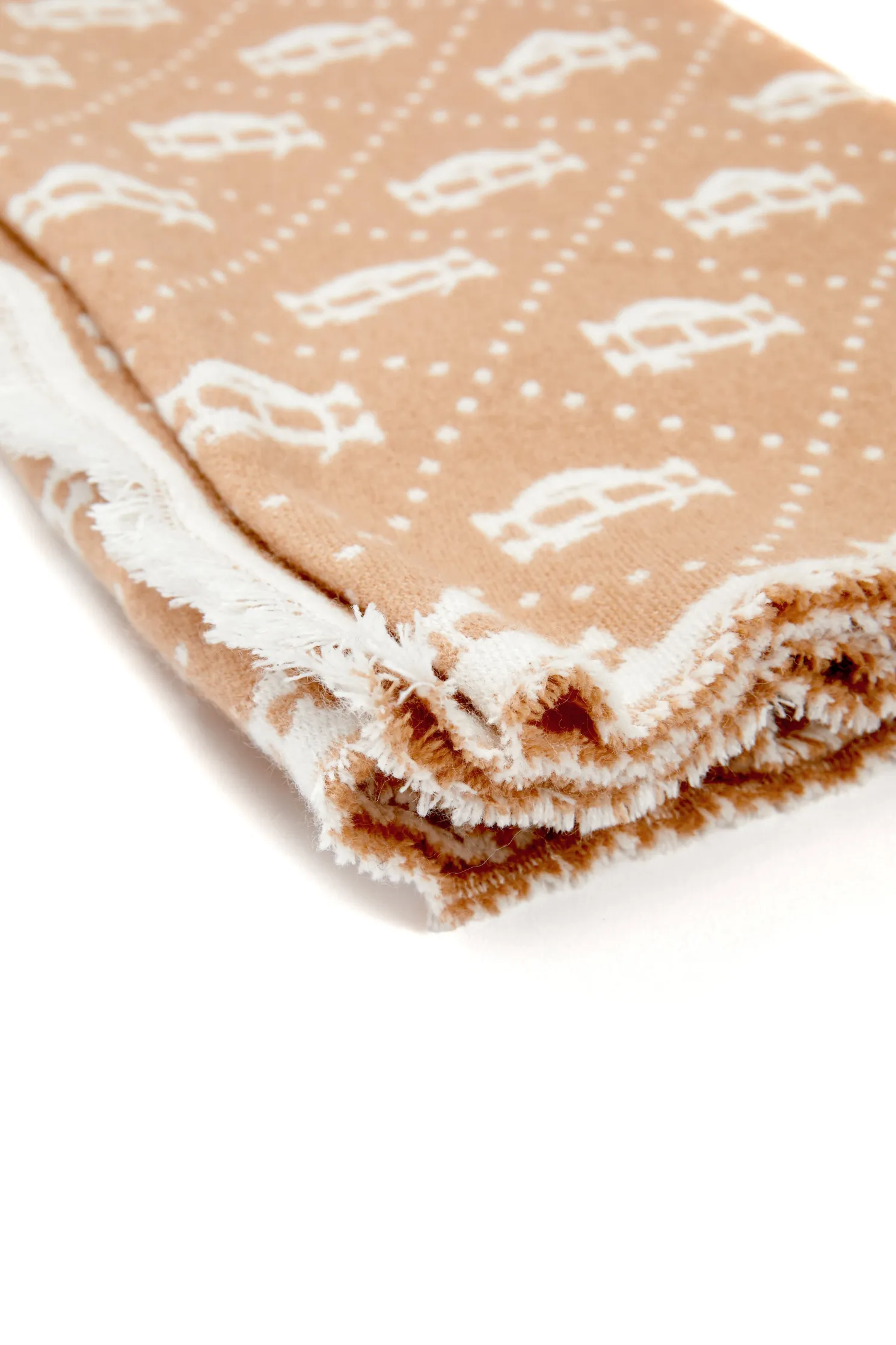 Lightweight Monogram Scarf (Camel Cream)